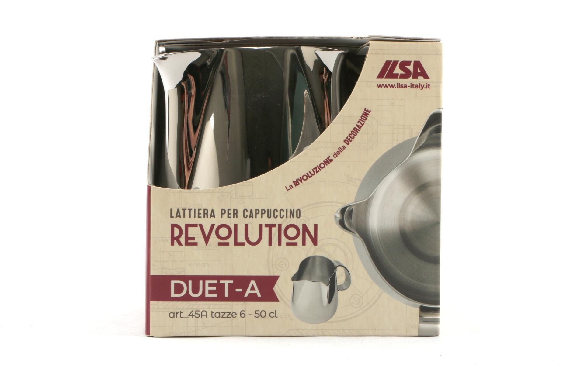 Ilsa Revolution Duet Lattiera 2 Beccucci 50cl Inox - Becco Grande e Piccolo a 90° 4