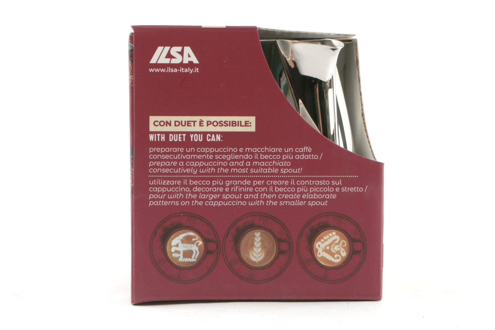 Ilsa Revolution Duet Lattiera 2 Beccucci 50cl Inox - Becco Grande e Piccolo a 90° 7