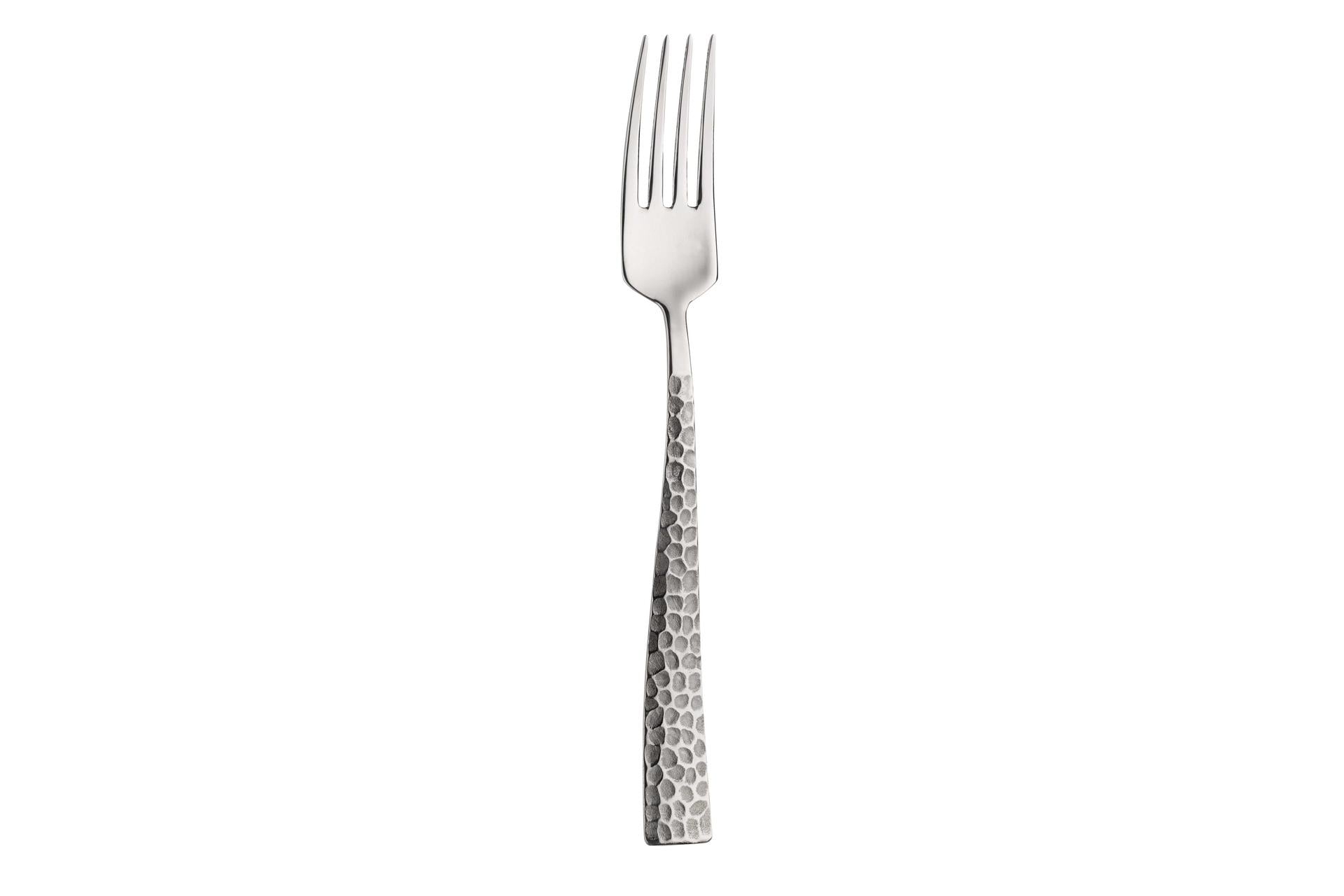 Pintinox Palace Forchetta Tavola In Acciaio 18/10 - Spessore 2.5 mm Con Manico Effetto Martellato - Set 12 Pz