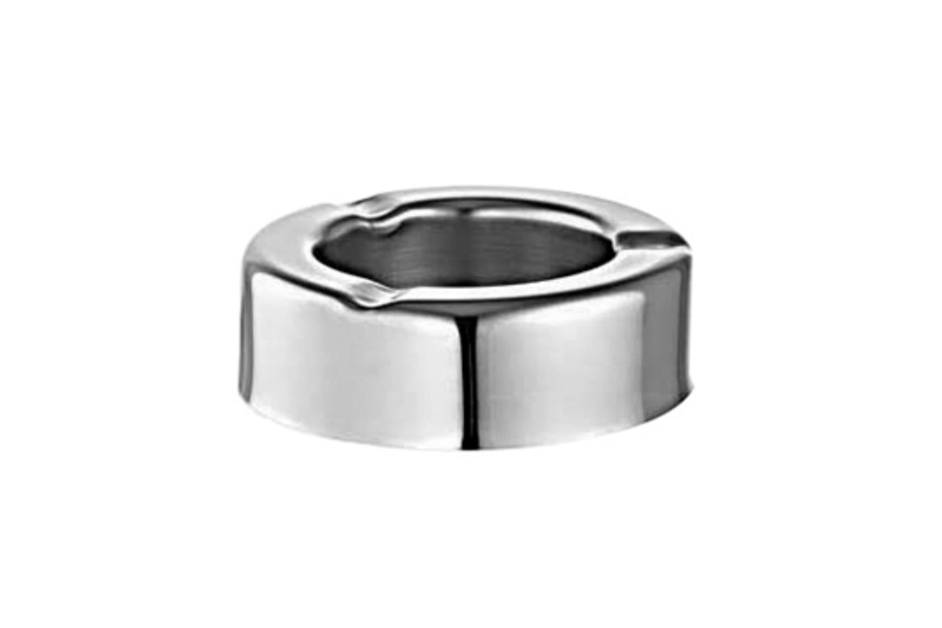 Cerutti Posacenere Tondo Ø10 cm - H.3.5 cm In Acciaio Inox 18/10