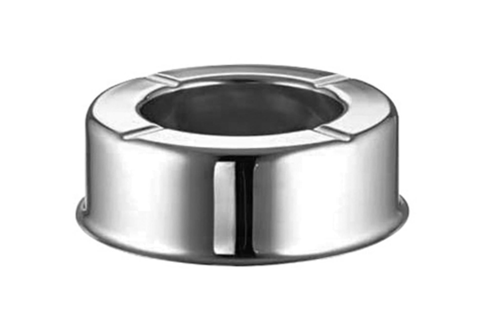Cerutti Posacenere Rotondo Ø14 cm - H.5.5 cm In Acciaio Inox 18/10
