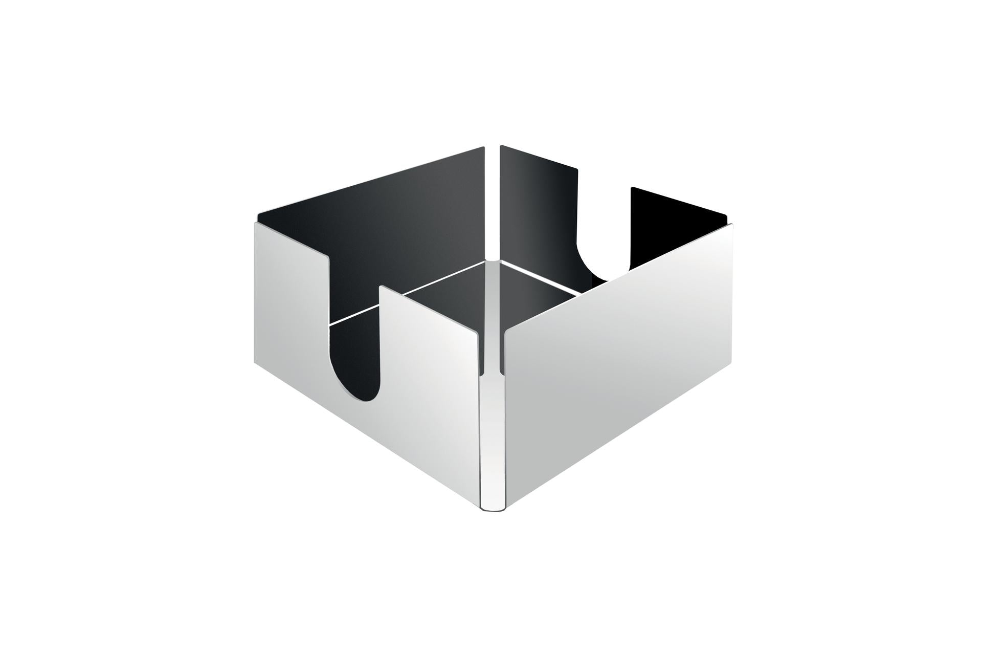 Cerutti Inox Portatovaglioli 14x14xH9.5 cm In Acciaio Inox 18/10