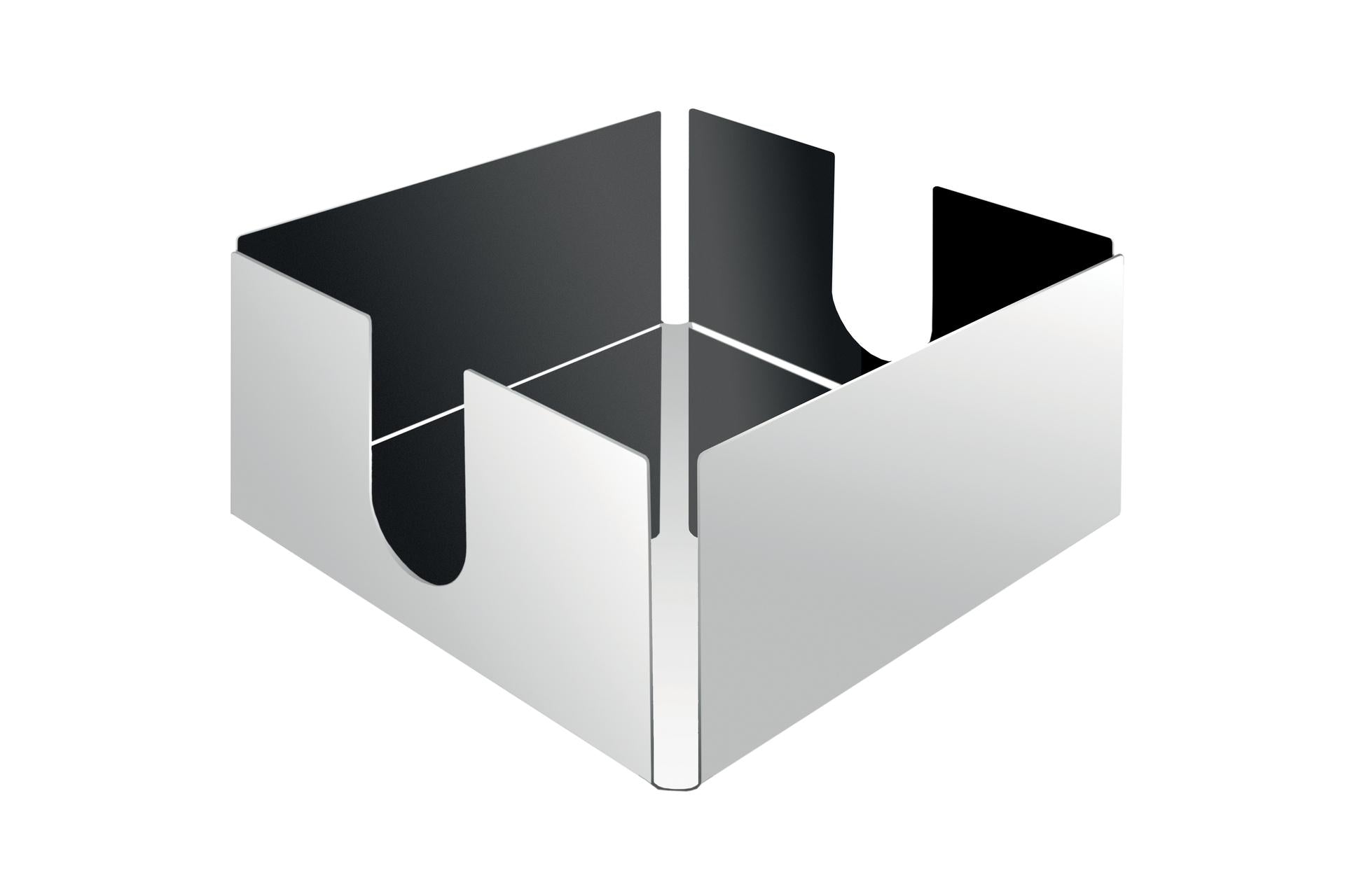 Cerutti Inox Portatovaglioli Acciaio Inox 18/10 - 22 x 22 x H.9.5 cm