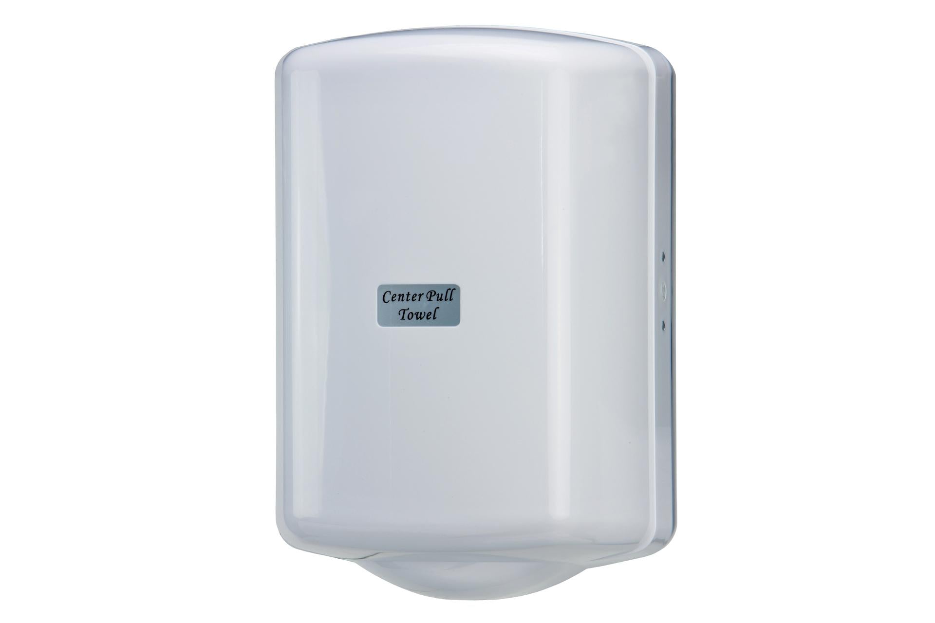 Medial Distributore Carta a Srotolamento Centrale H.35.6 cm - 21.3 x 21 cm Bianco Con Base In ABS Grigio e Cover In ABS Blu Trasparente o Bianco