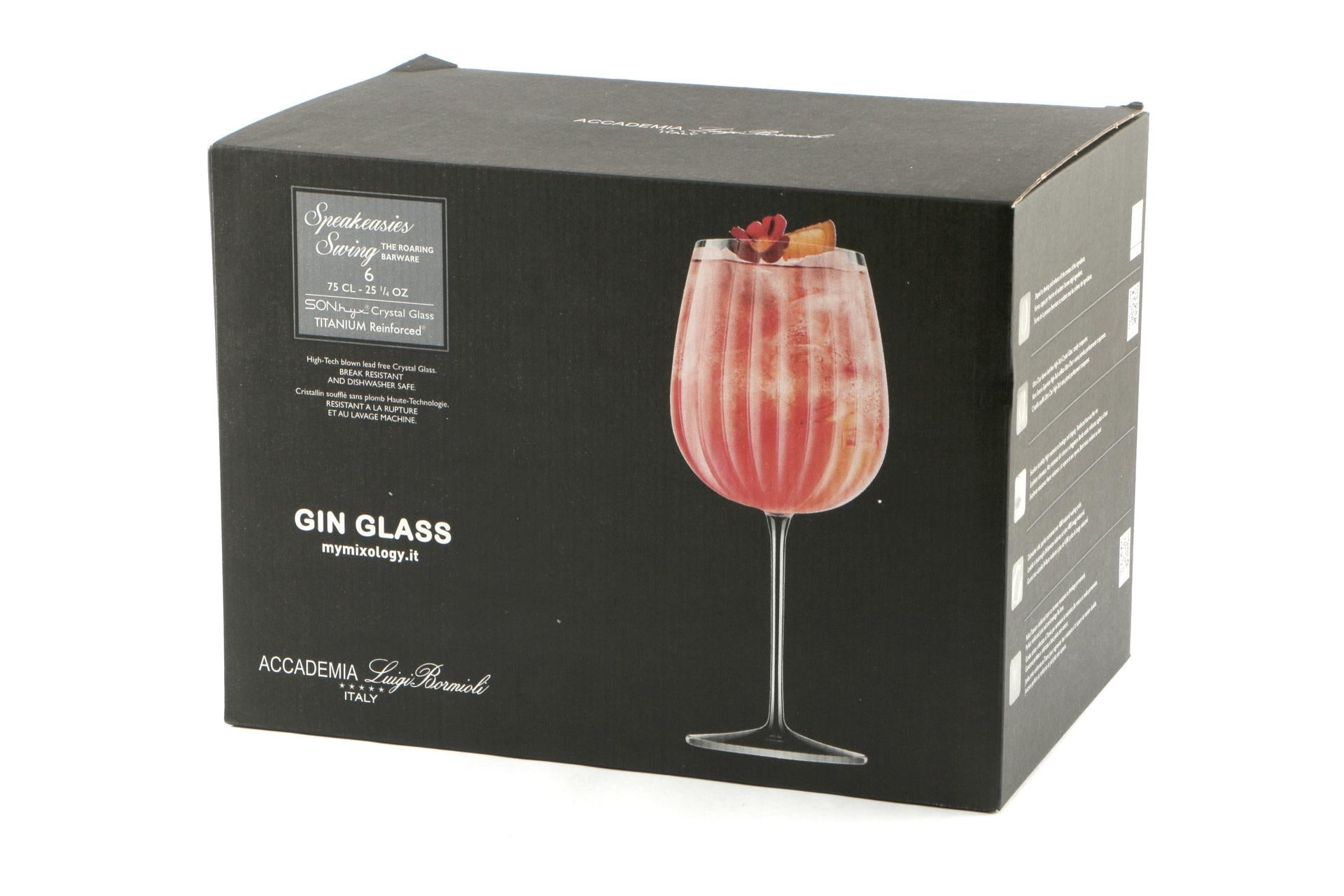 Bormioli Luigi Speakeasies Set 6 Calici Gin Glass 75 cl In Vetro Sonoro Superiore SON.hyx Con Steli Titanium Reinforce - Set 6 Pz 4
