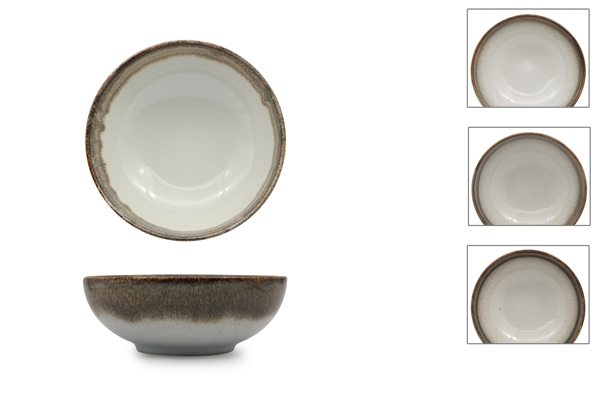 Pt Sango Ceramics Java Radiance Brown Insalatiera Ø17 cm - In Ceramica Con Colori Reattivi - Set 6 Pz