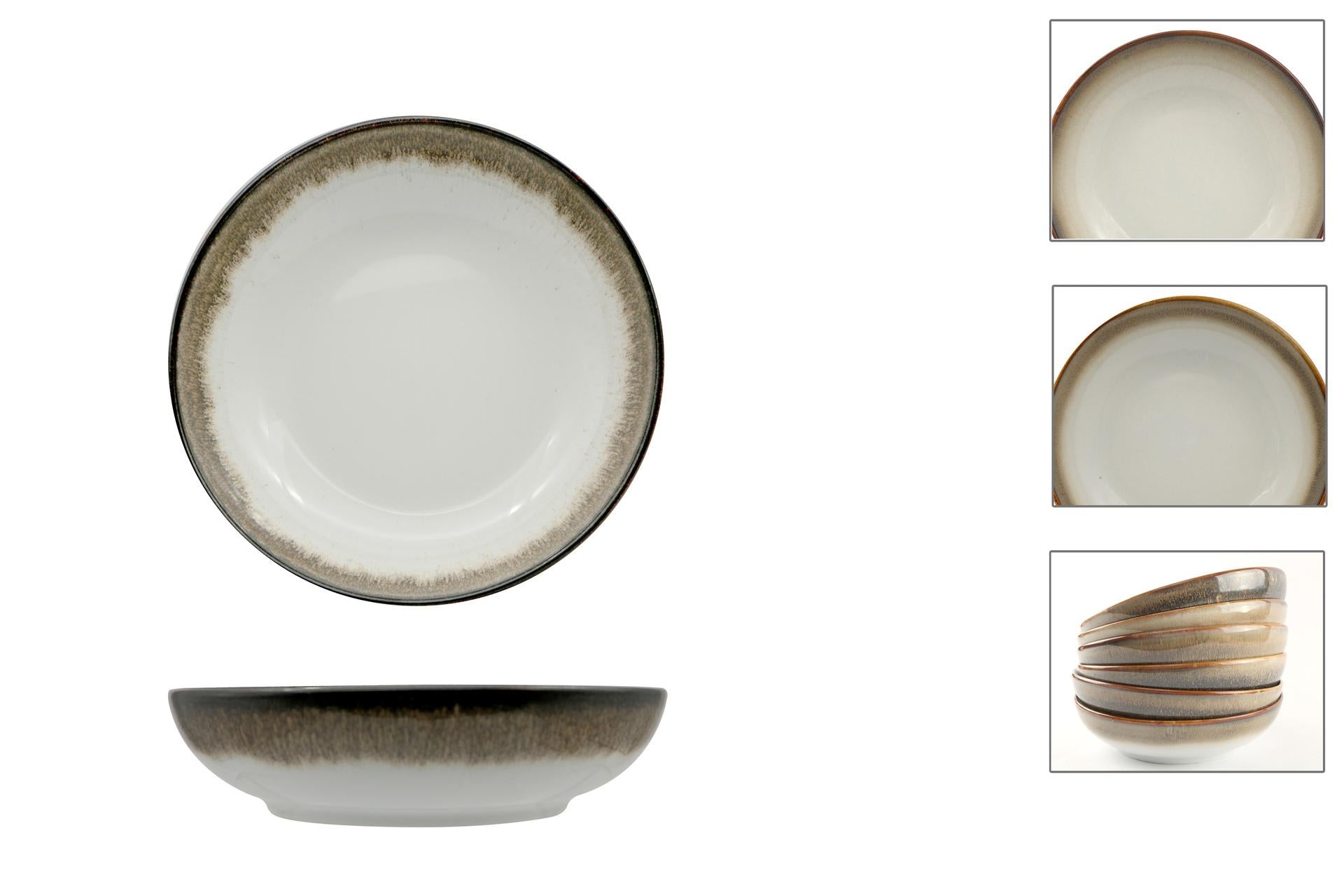 Pt Sango Ceramics Java Radiance Brown Insalatiera Fondo Coupe Ø23 cm - Set 6 Pz