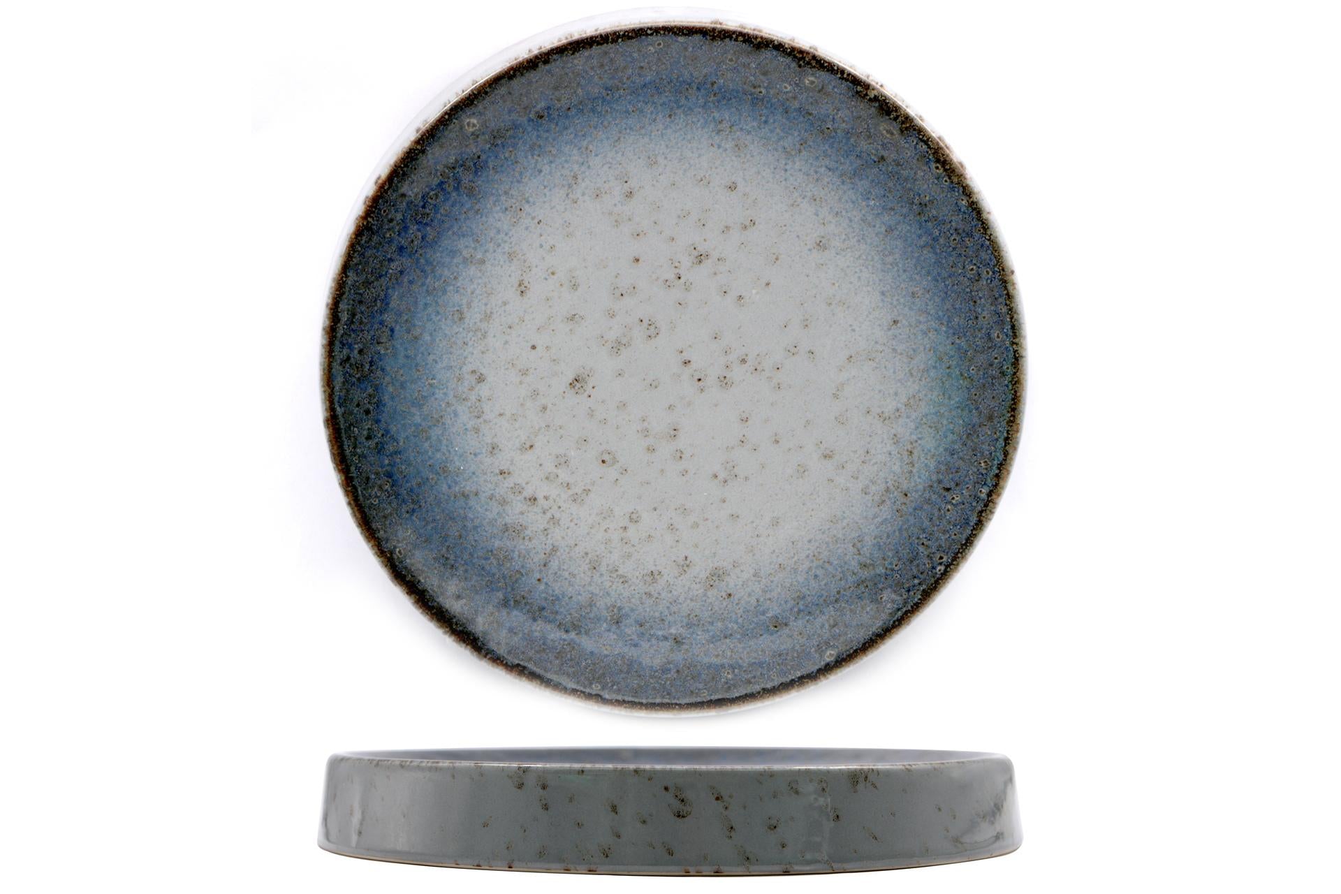 Import Tavola Professional Atlantis Piatto Alto Ø27 cm In Gres Porcellanato Azzurro - Set 6 Pz