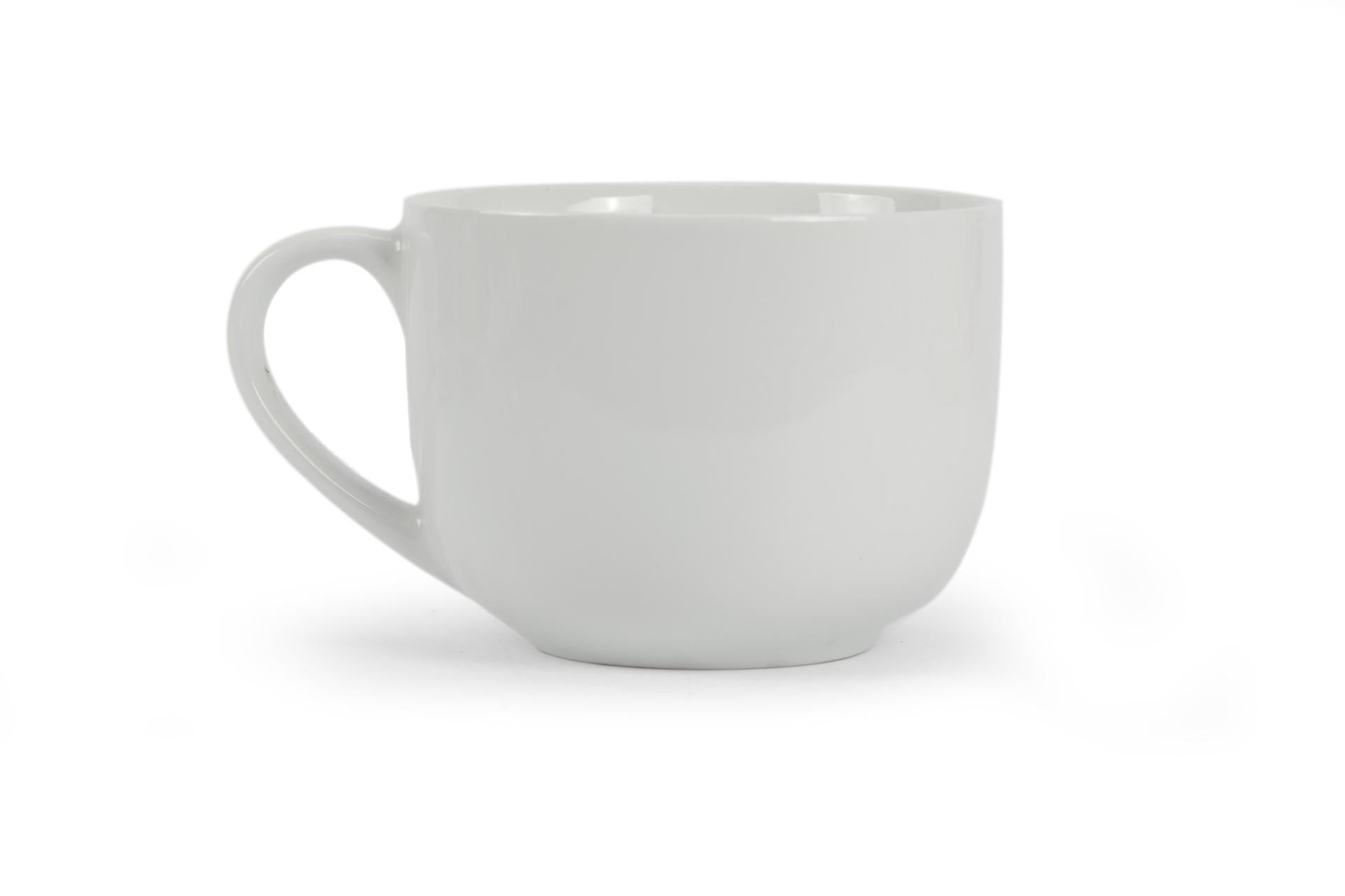 Import Tavola Professional Brasilia BI Tazza Colazione 48 cl In Porcellana Senza Piatto - Set 6 Pz