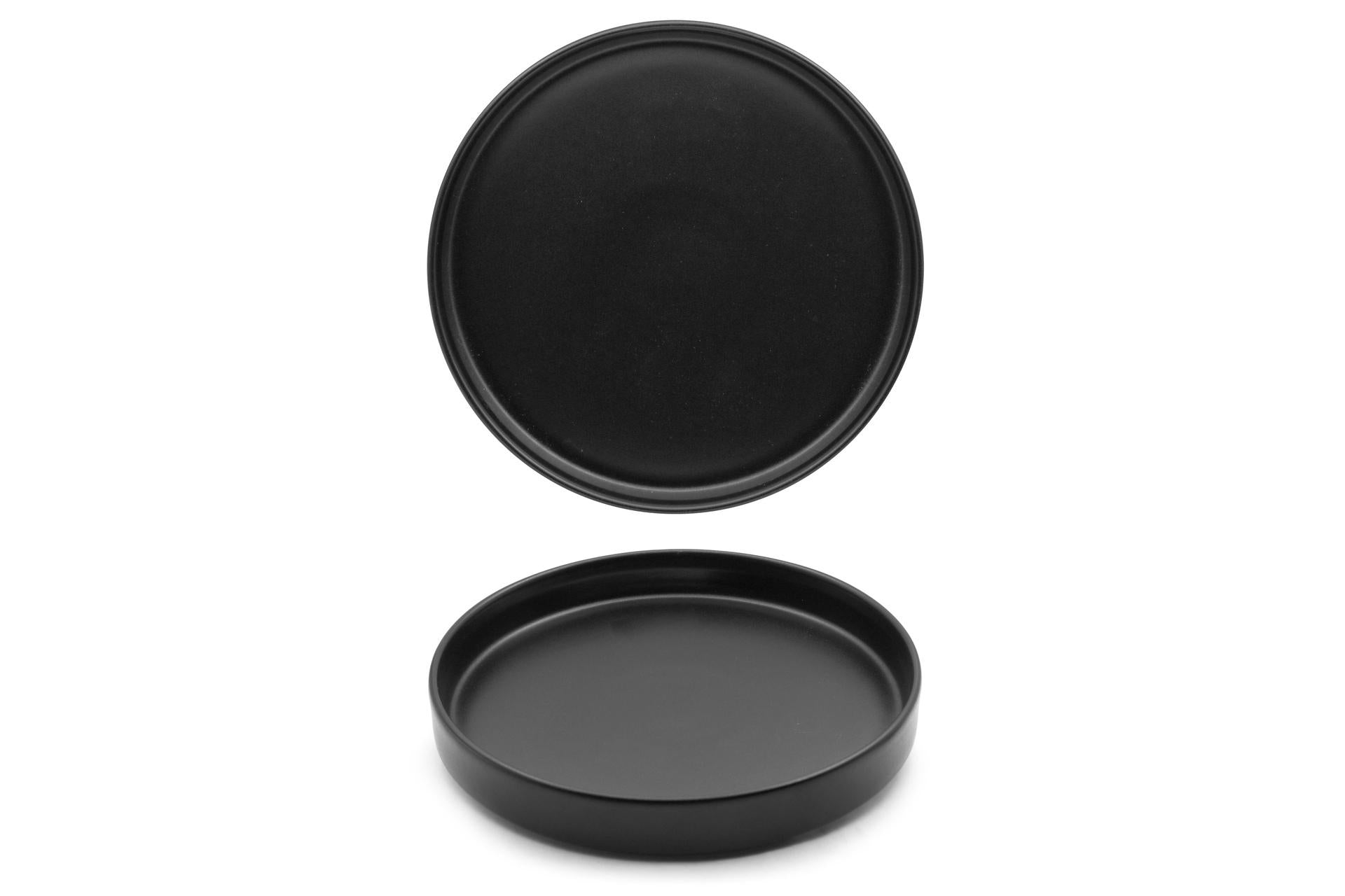 Pt Sango Ceramics Kaden Taba Piatto Piano Impilabile Ø28 cm - Bordo Alto - Set 2 Pz