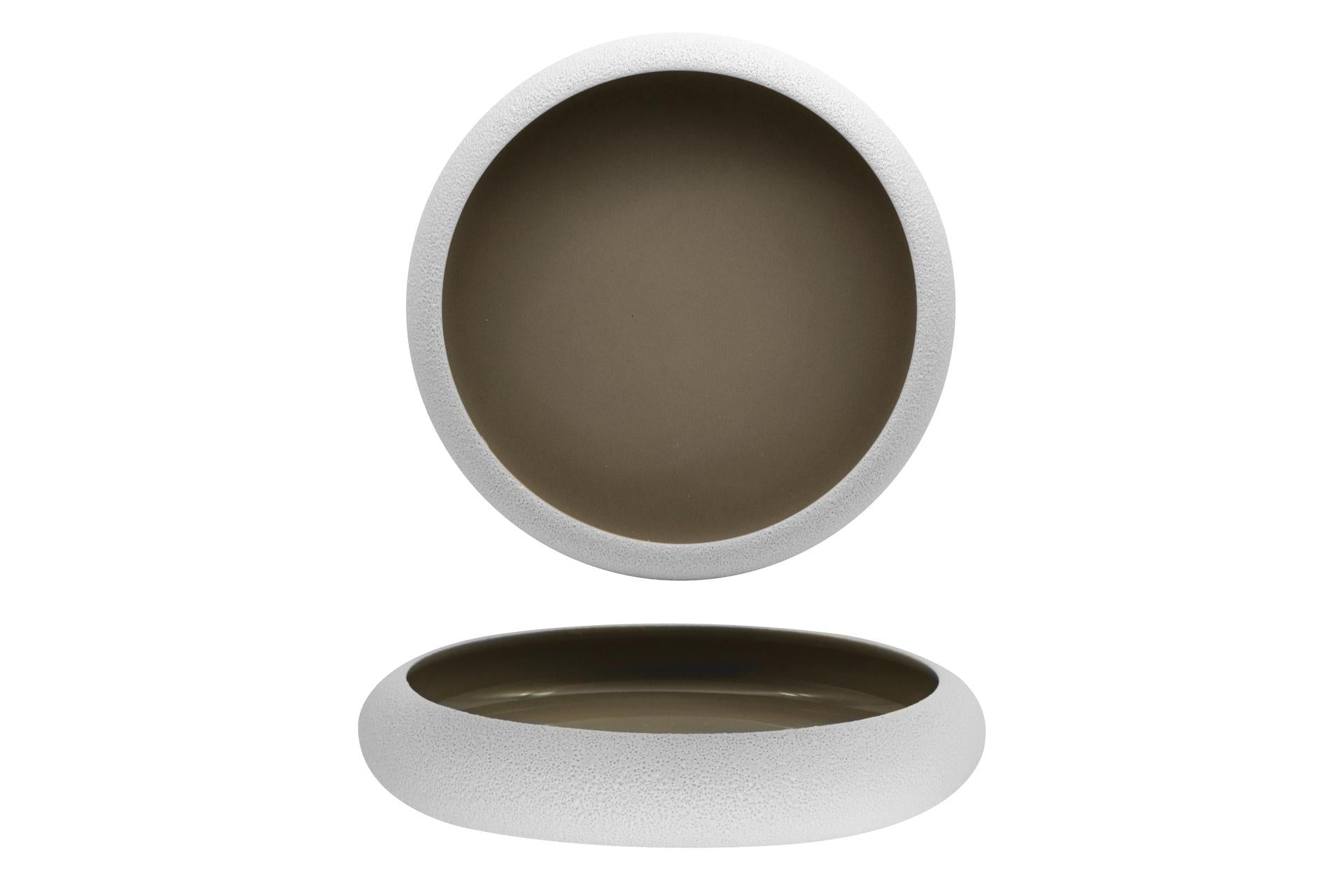 Genesys Evo Grey Piatto Alto a Nido Ø27 cm In Porcellana Effetto Pietra