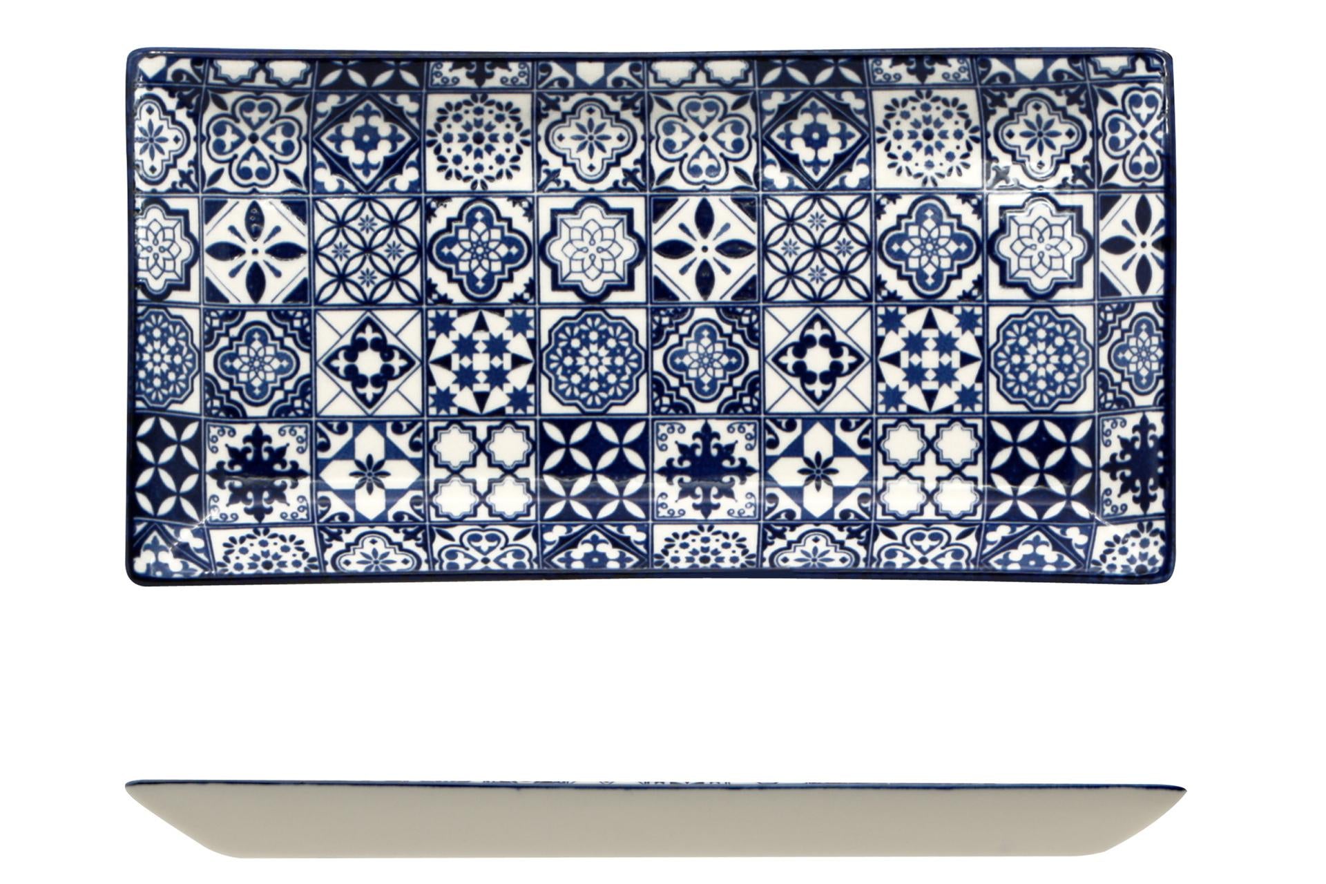 Import Tavola Professional Sintra Blue Piatto Rettangolare 23.7 x 12 cm In Ceramica