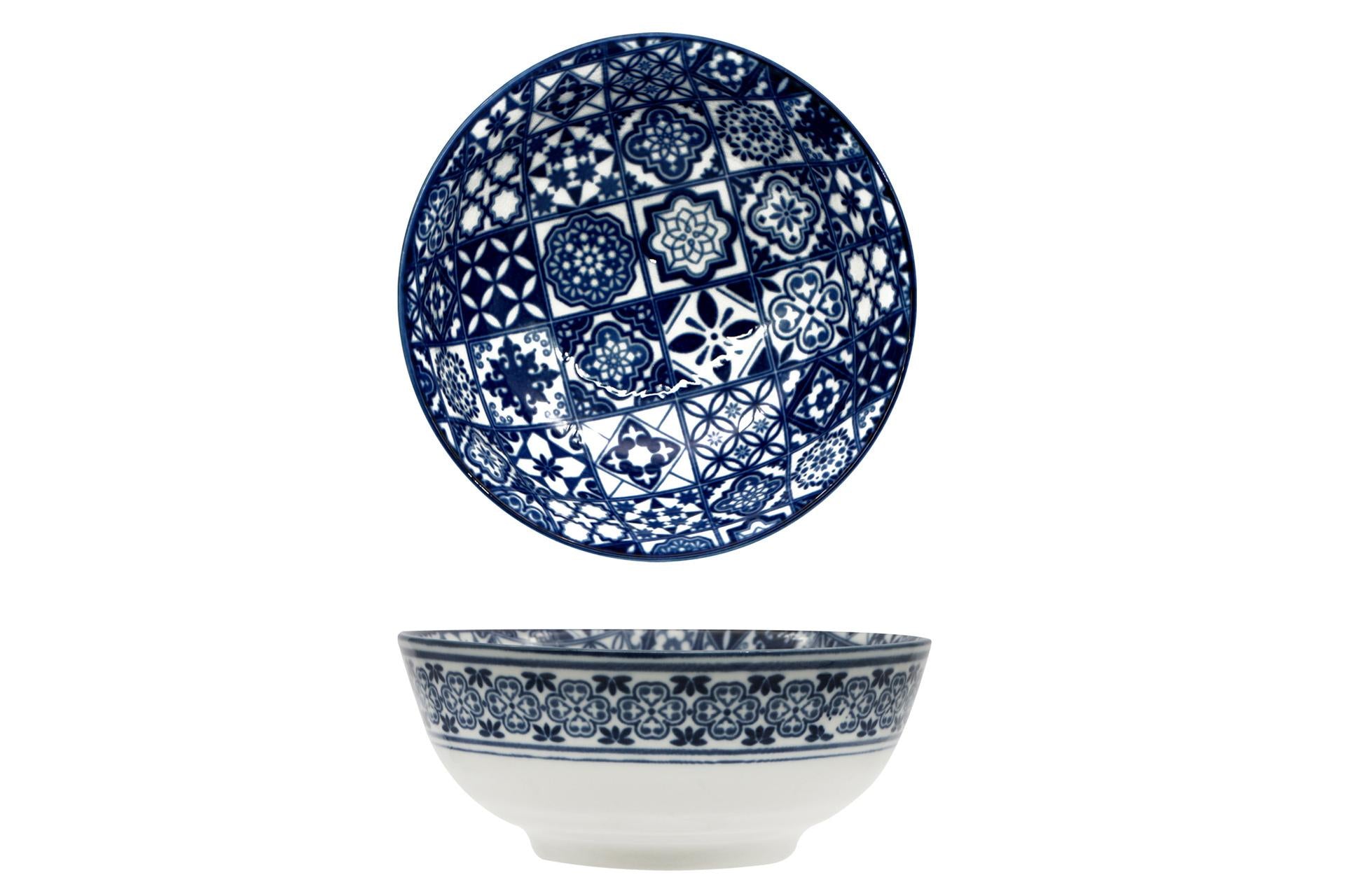 Import Tavola Professional Sintra Blue Coppetta Ø12.7 cm In Ceramica Decorata - Set 8 Pz