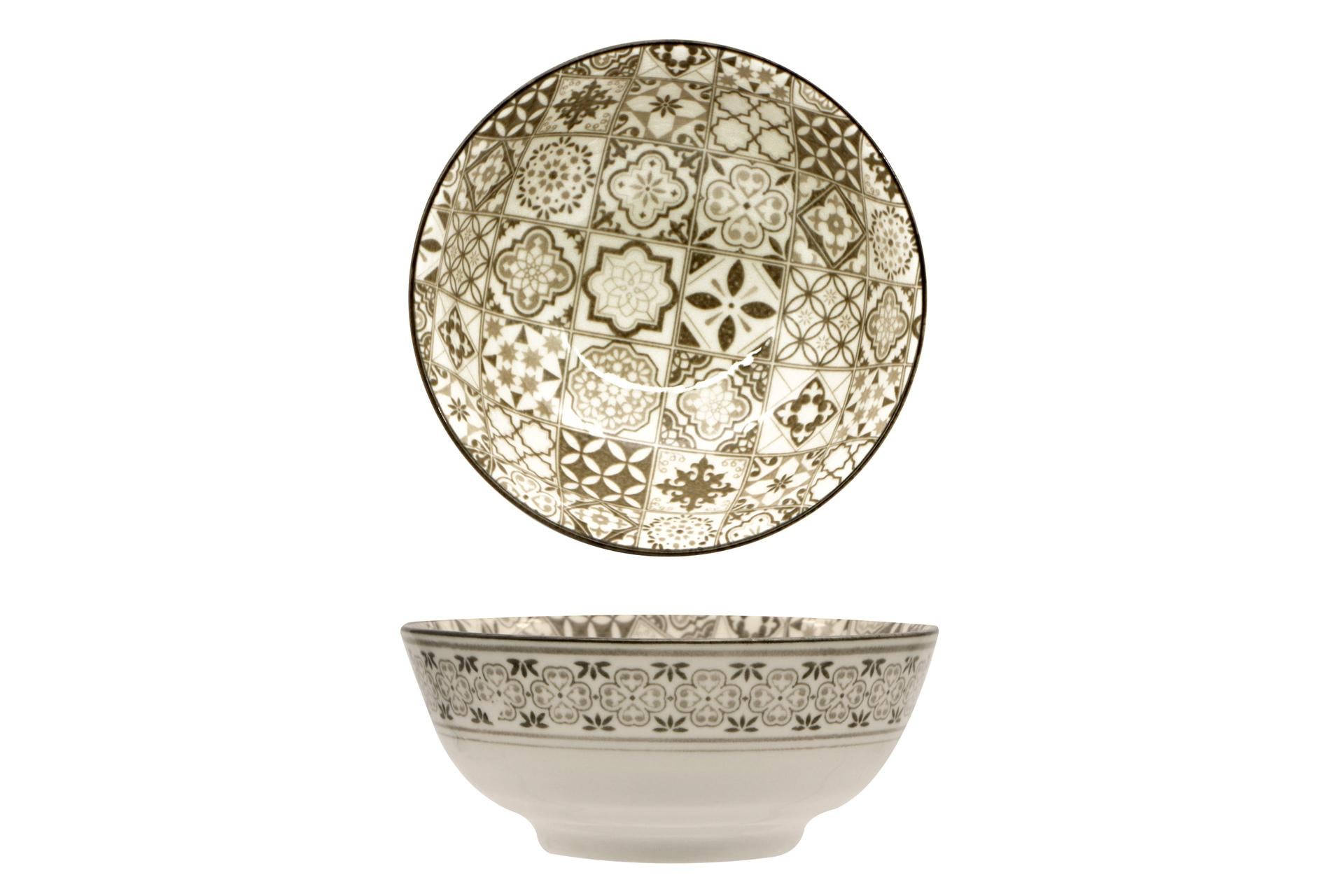 Import Tavola Professional Sintra Nut Coppetta Ø12.7 cm In Ceramica Con Decorazioni Arabeggianti - Set 8 Pz