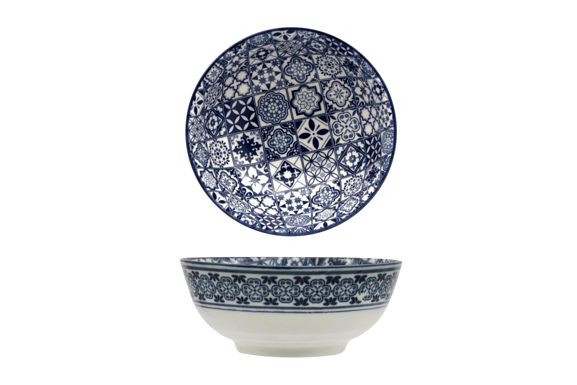 Import Tavola Professional Sintra Blue Coppetta Ø15 cm In Ceramica Decorata - Set 8 Pz