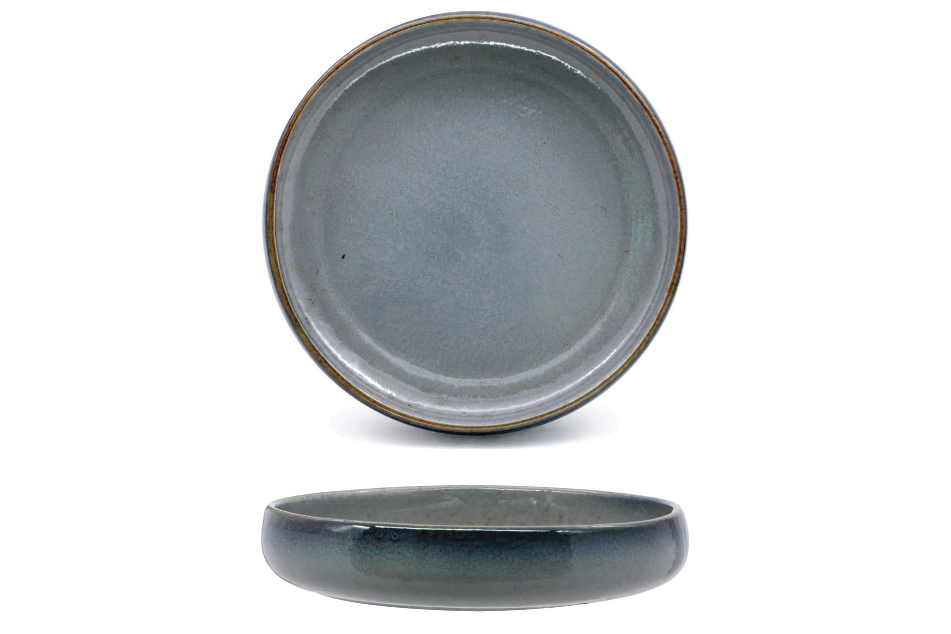 Import Tavola Professional Atlantis Piatto Alto Nido Ø27 cm In Gres Porcellanato Azzurro - Set 4 Pz