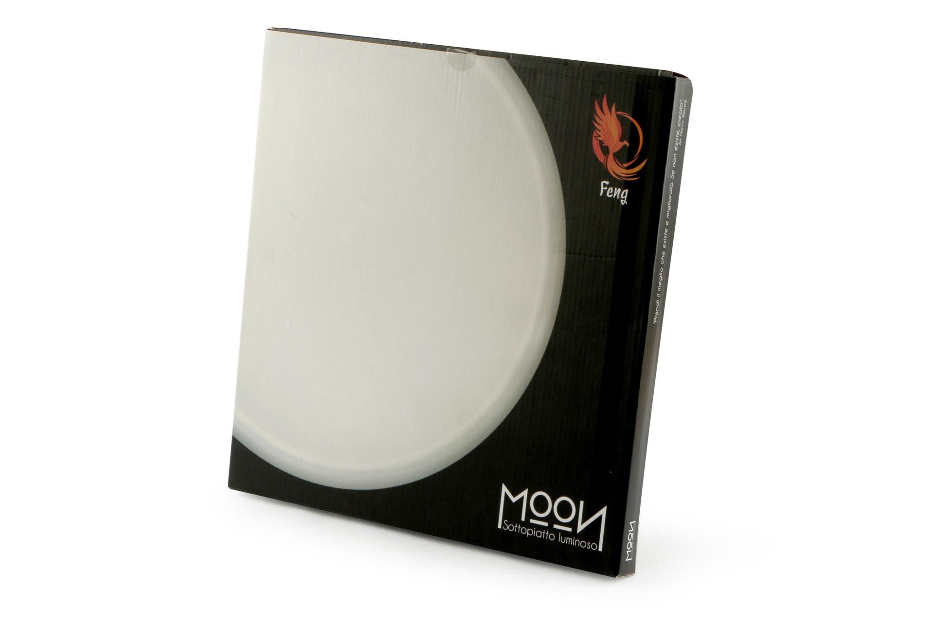Import Tavola Professional Moon Sottopiatto Vassoio Luminoso Ø32 cm Bianco In Policarbonato Con LED Ricaricabile 4