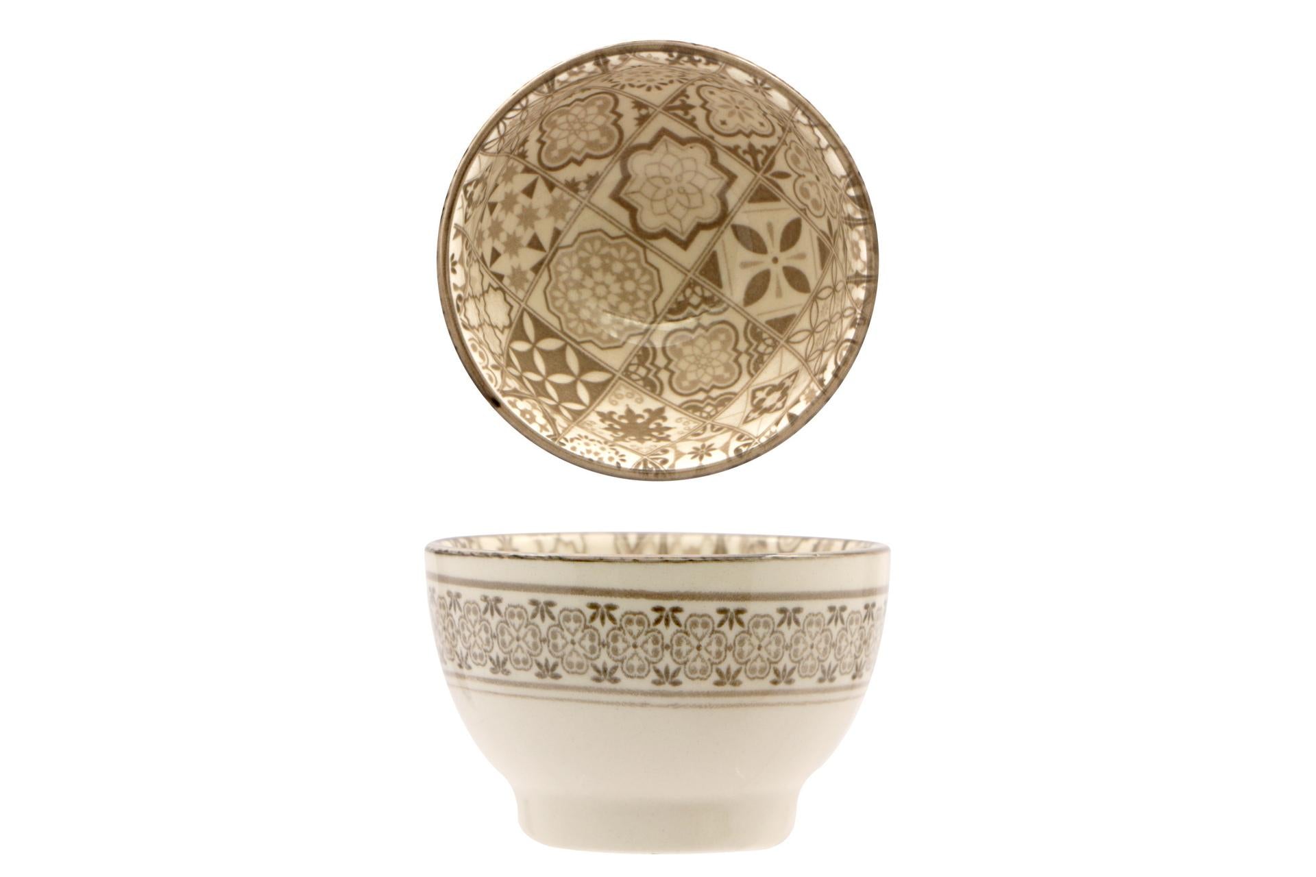 Import Tavola Sintra Nut Coppetta Ø8.5 cm In Ceramica Con Decorazioni Arabeggianti - Set 8 Pz