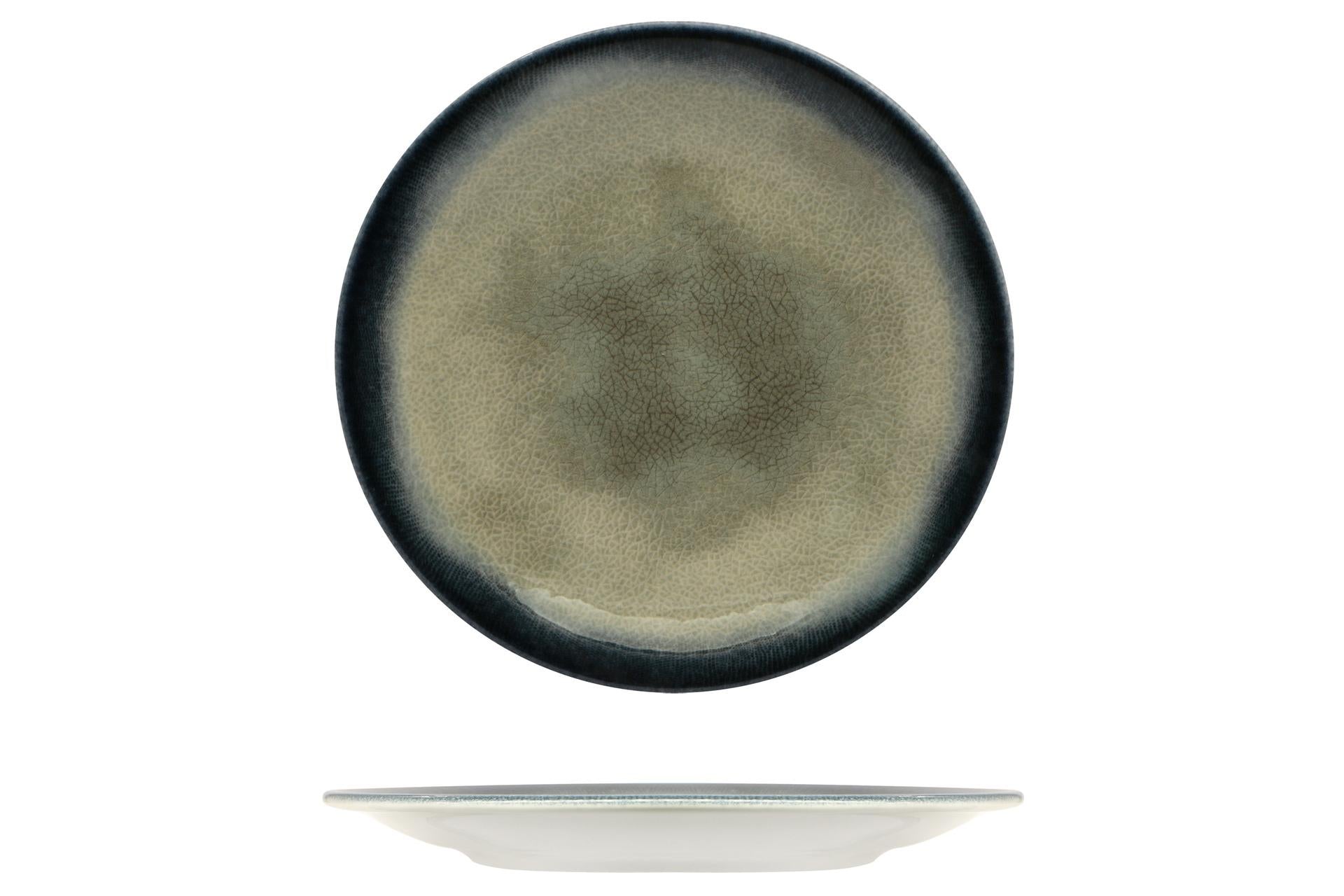 Kutahya Seramik Arizona Piatto Piano Ø23 cm In Porcellana Decorata - Set 12 Pz