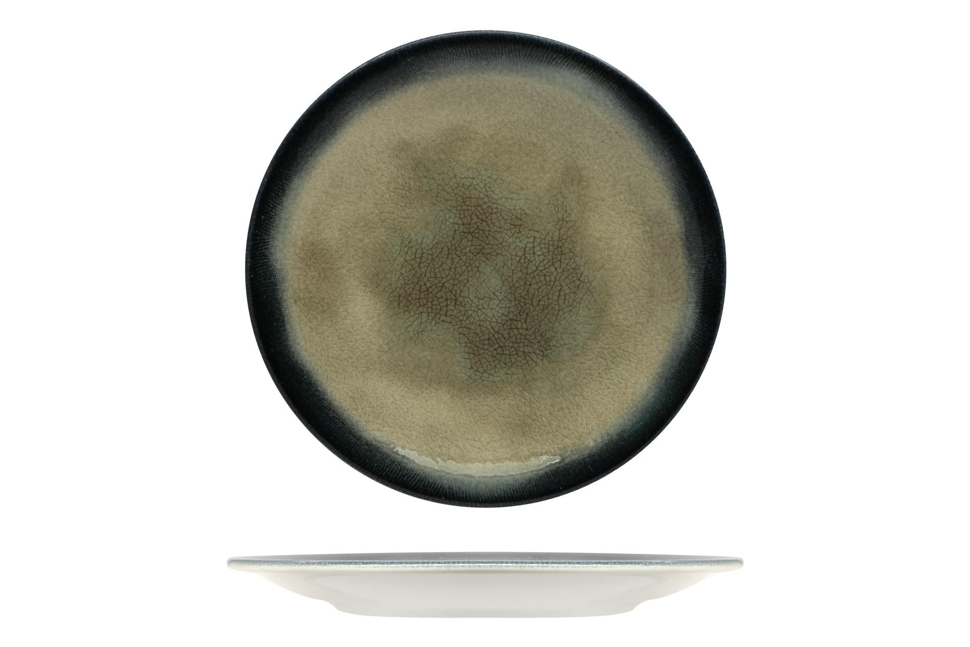 Kutahya Seramik Arizona Piatto Piano Ø27 cm In Porcellana Decorata - Set 12 Pz