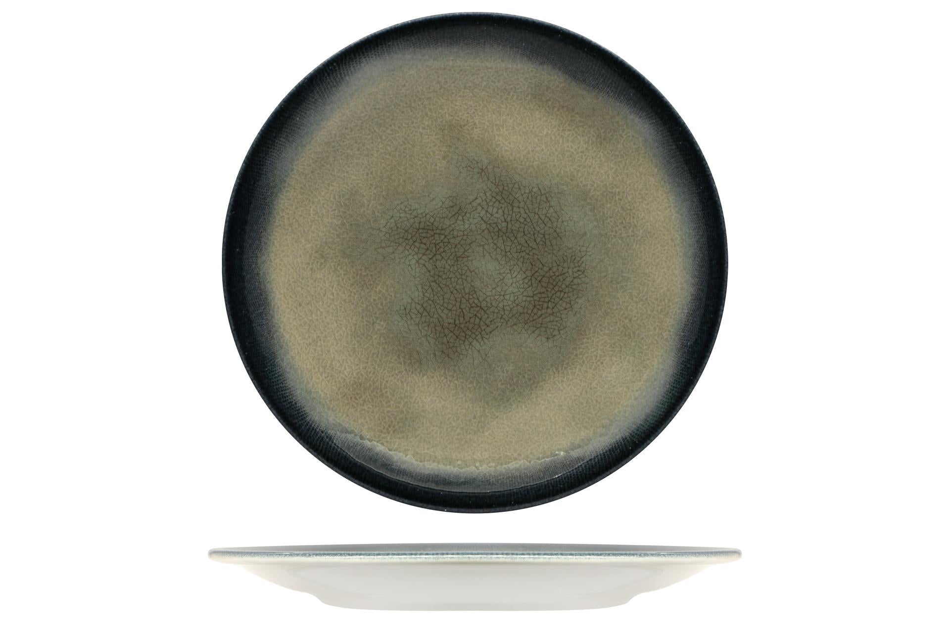 Kutahya Seramik Arizona Piatto Piano Ø30 cm In Porcellana Decorata - Set 6 Pz