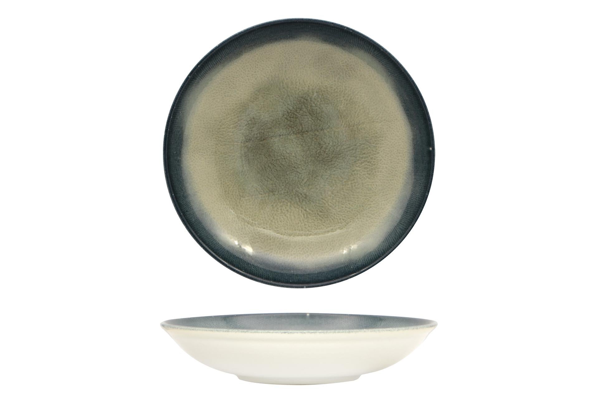 Kutahya Seramik Arizona Piatto Fondo Ø25 cm In Porcellana Decorata - Set 6 Pz