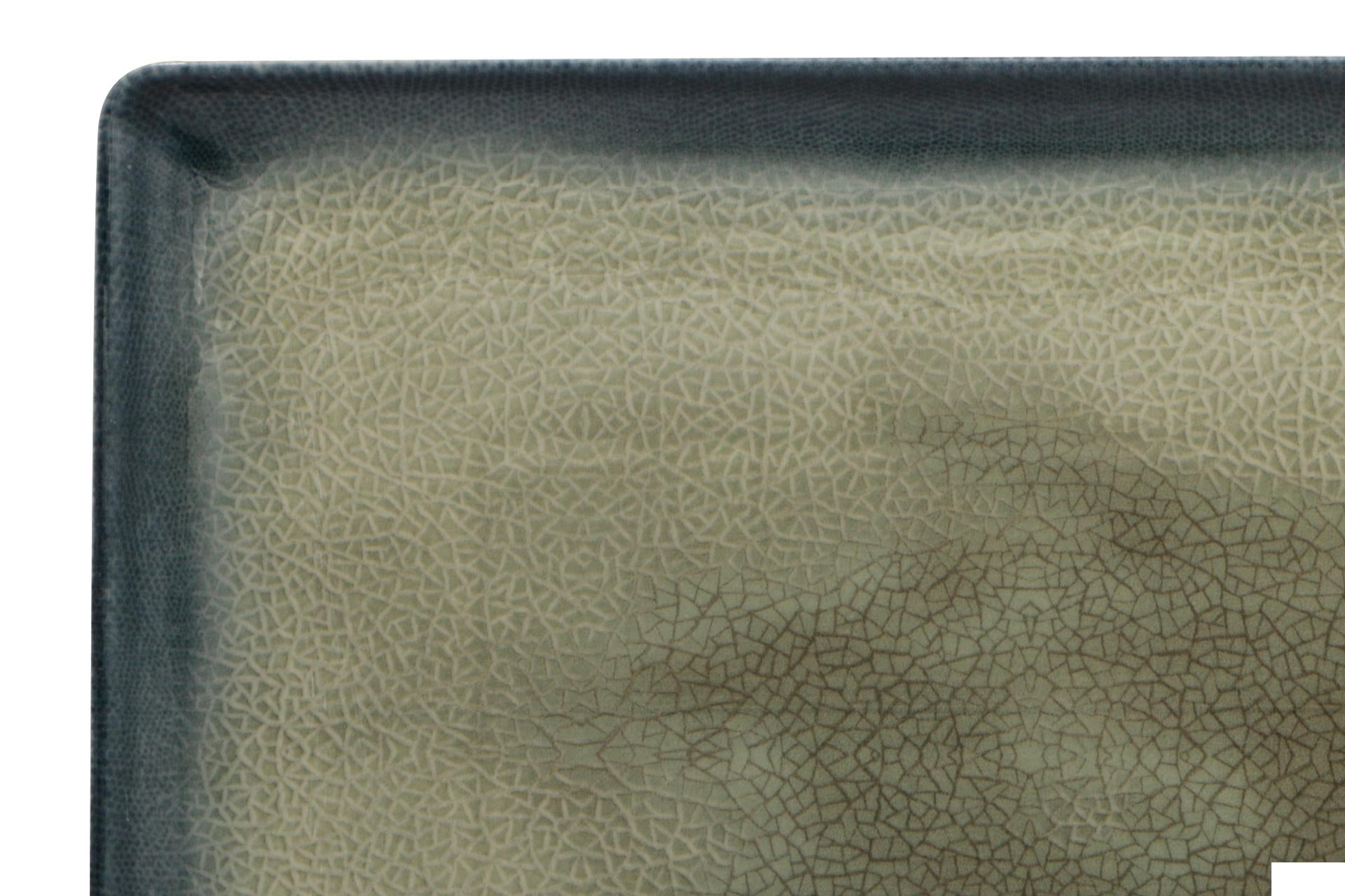 Kutahya Seramik Arizona Piatto Rettangolare 23 x 17 cm In Porcellana Decorata - Set 6 Pz