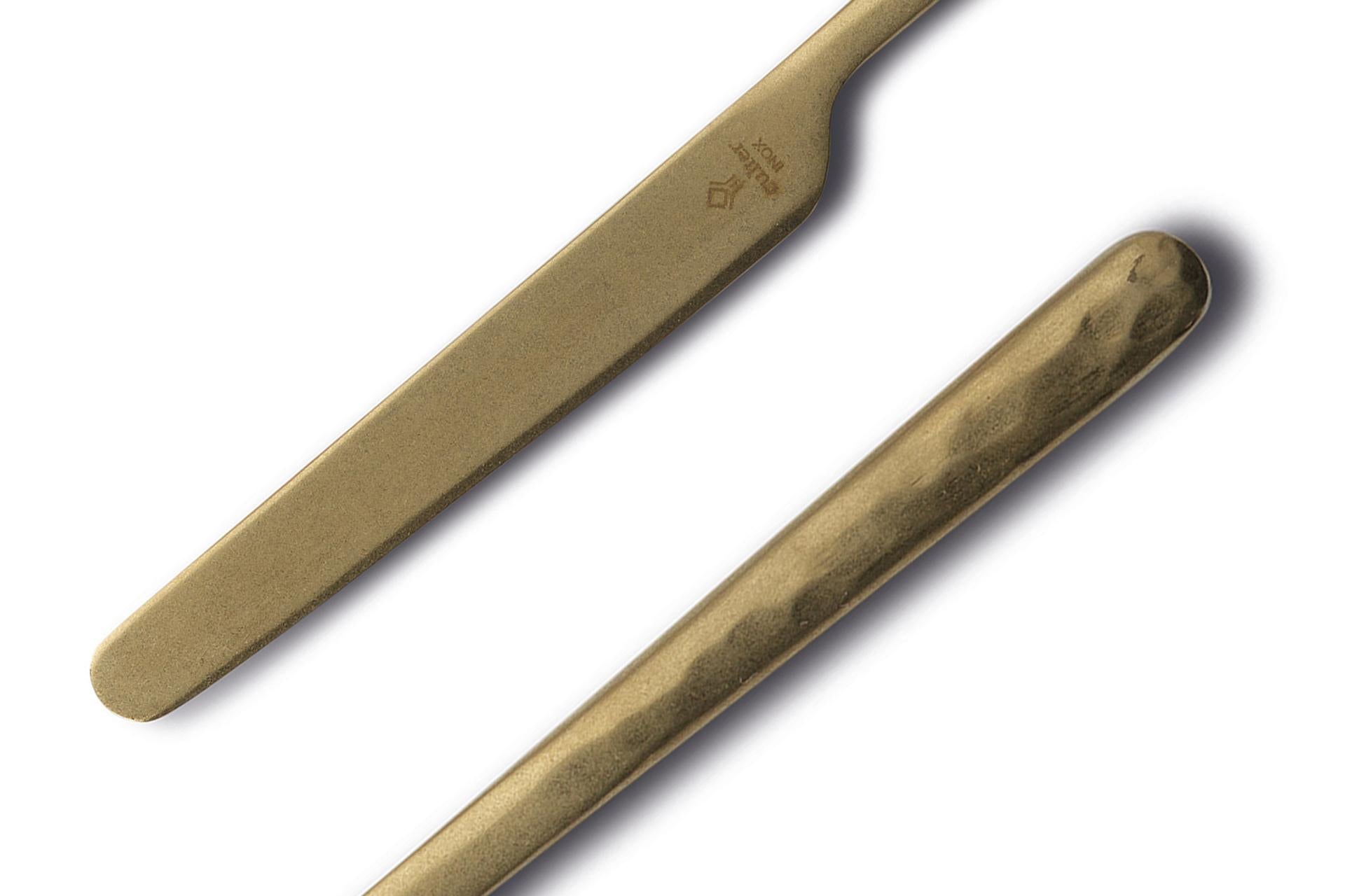 Comas Kodai Q23 Coltello Tavola XL 18/10 3mm - Linea Vintage Gold - Set 12 Pz