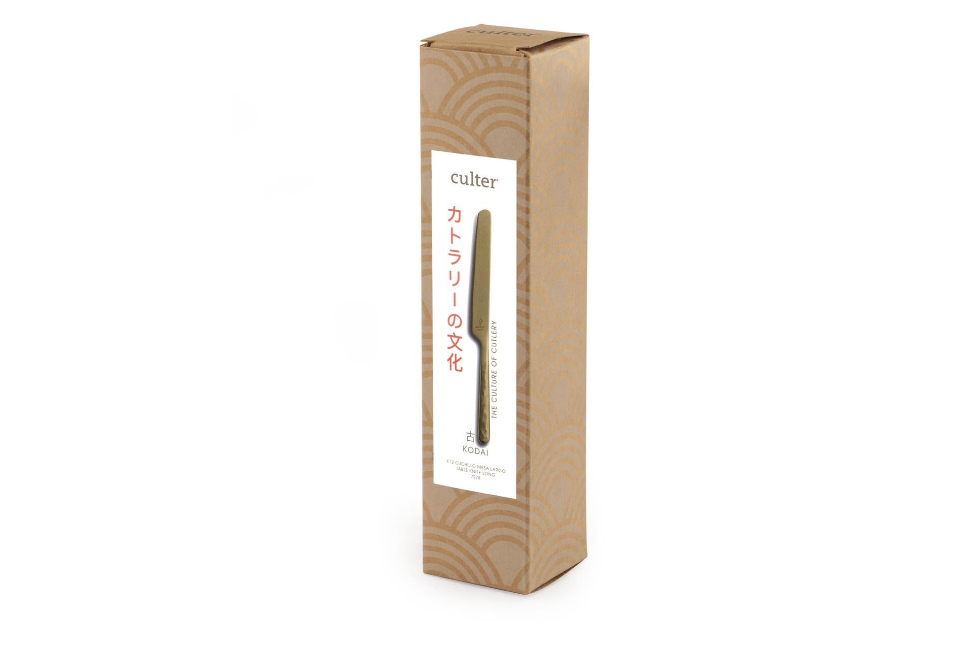 Comas Kodai Q23 Coltello Tavola XL 18/10 3mm - Linea Vintage Gold - Set 12 Pz 4