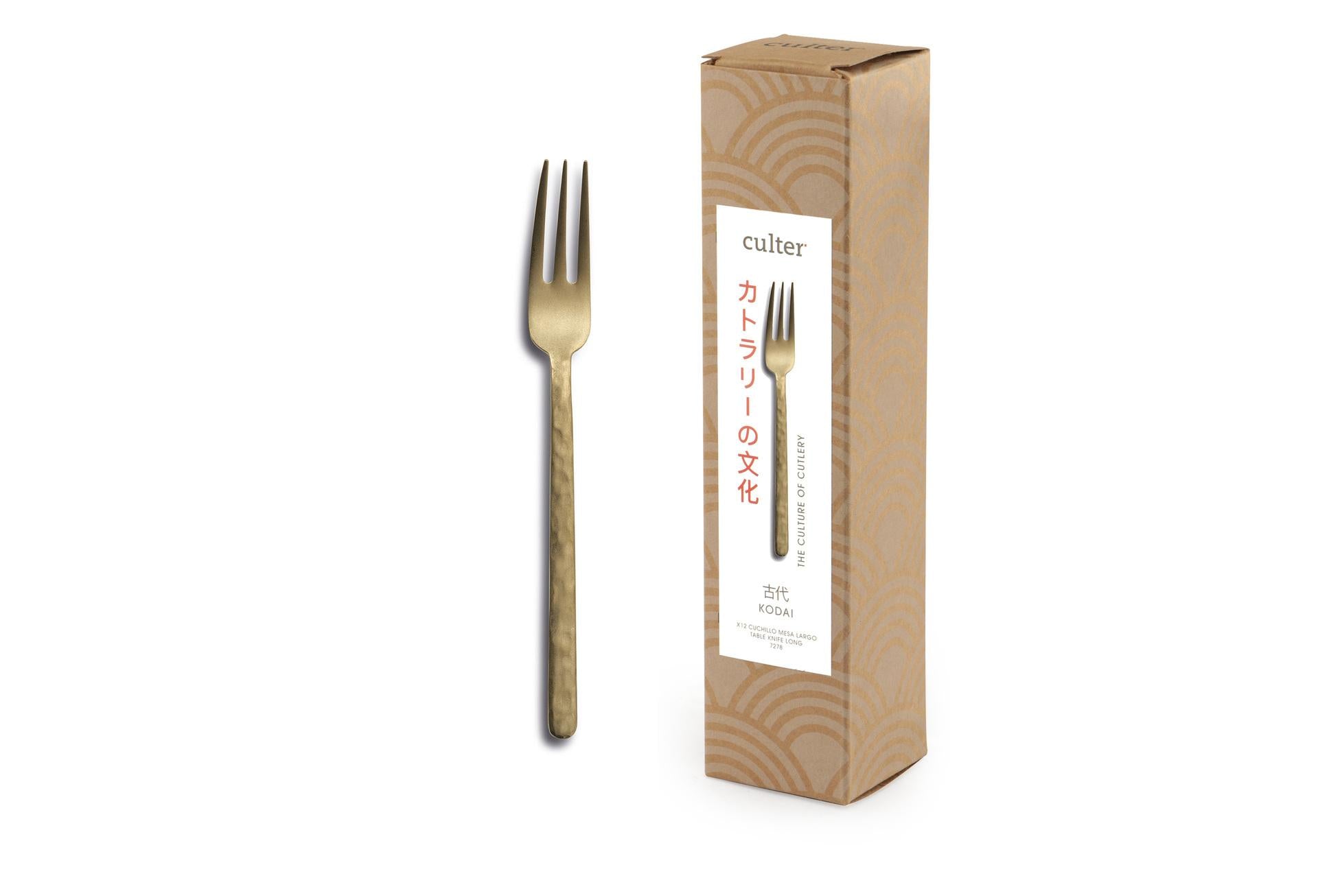 Comas Kodai Q23 Forchetta Tavola XL 18/10 3mm - Linea Vintage Gold - Set 12 Pz 3