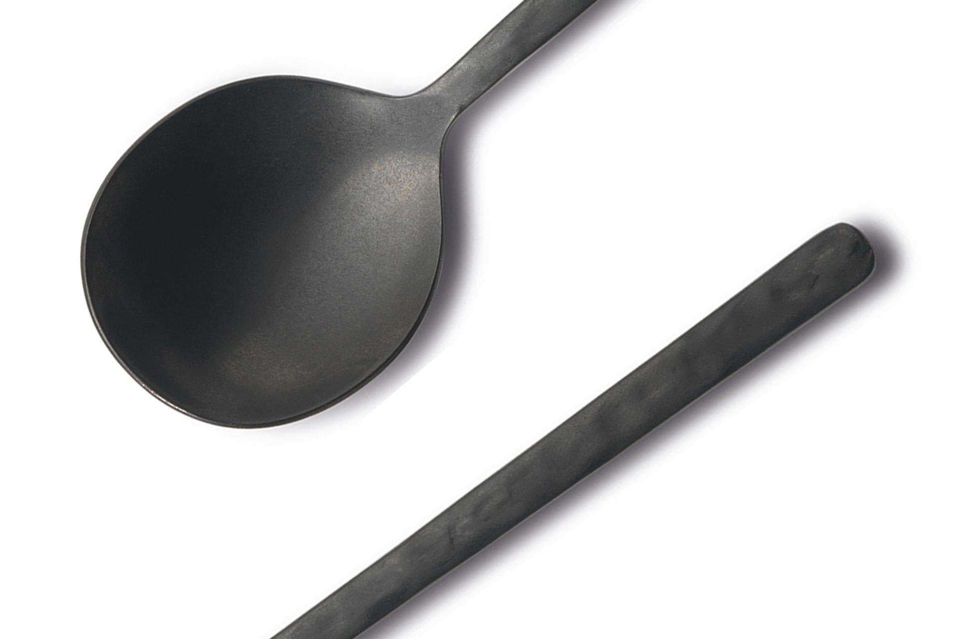 Comas Kodai Q23 Vintage Black Cucchiaio Tavola XL 18/10 In Acciaio Inox - Set 12 Pz