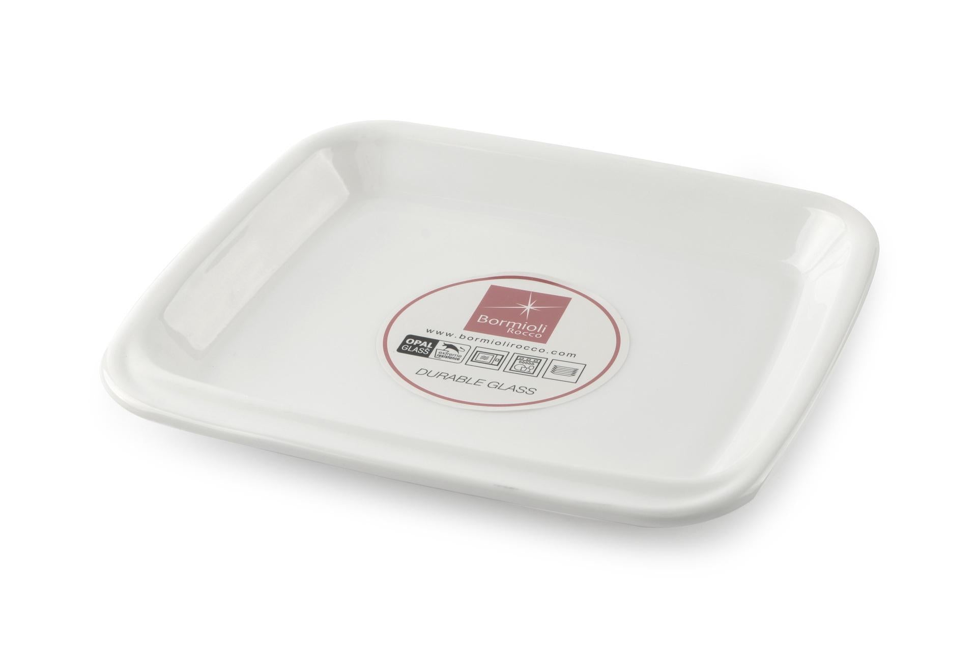 Bormioli Rocco Buffet Gastronorm 1.6 Piatto Vetro Opale 176x162 mm - Resistente agli Urti e Shock Termici - Set 6 Pz