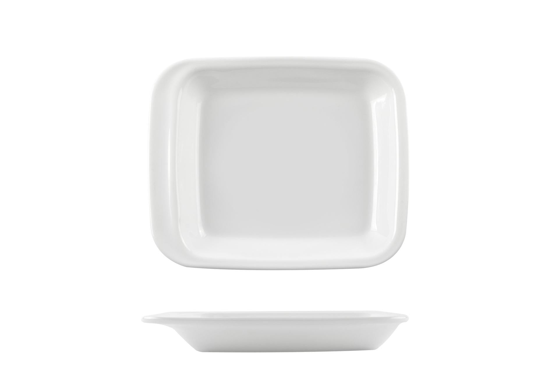Bormioli Rocco Buffet Gastronorm 1.8 Piatto Vetro Opale 162x133 mm - Resistente agli Urti e Shock Termici - Set 6 Pz