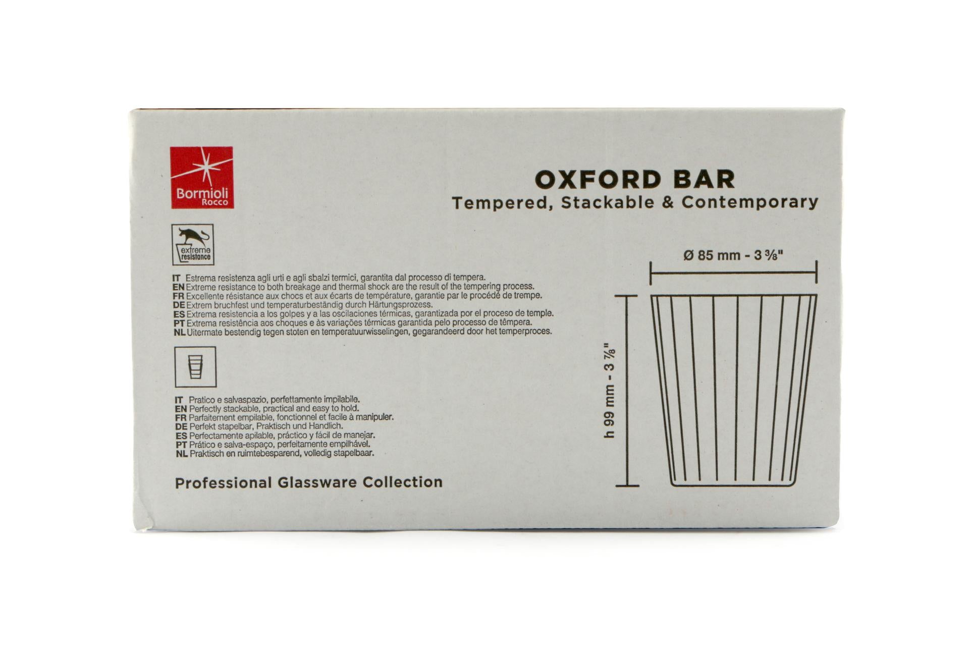 Bormioli Rocco Oxford Bar Bicchiere Rocks 31.2 cl - Impilabile e Resistente - Set 6 Pz 6