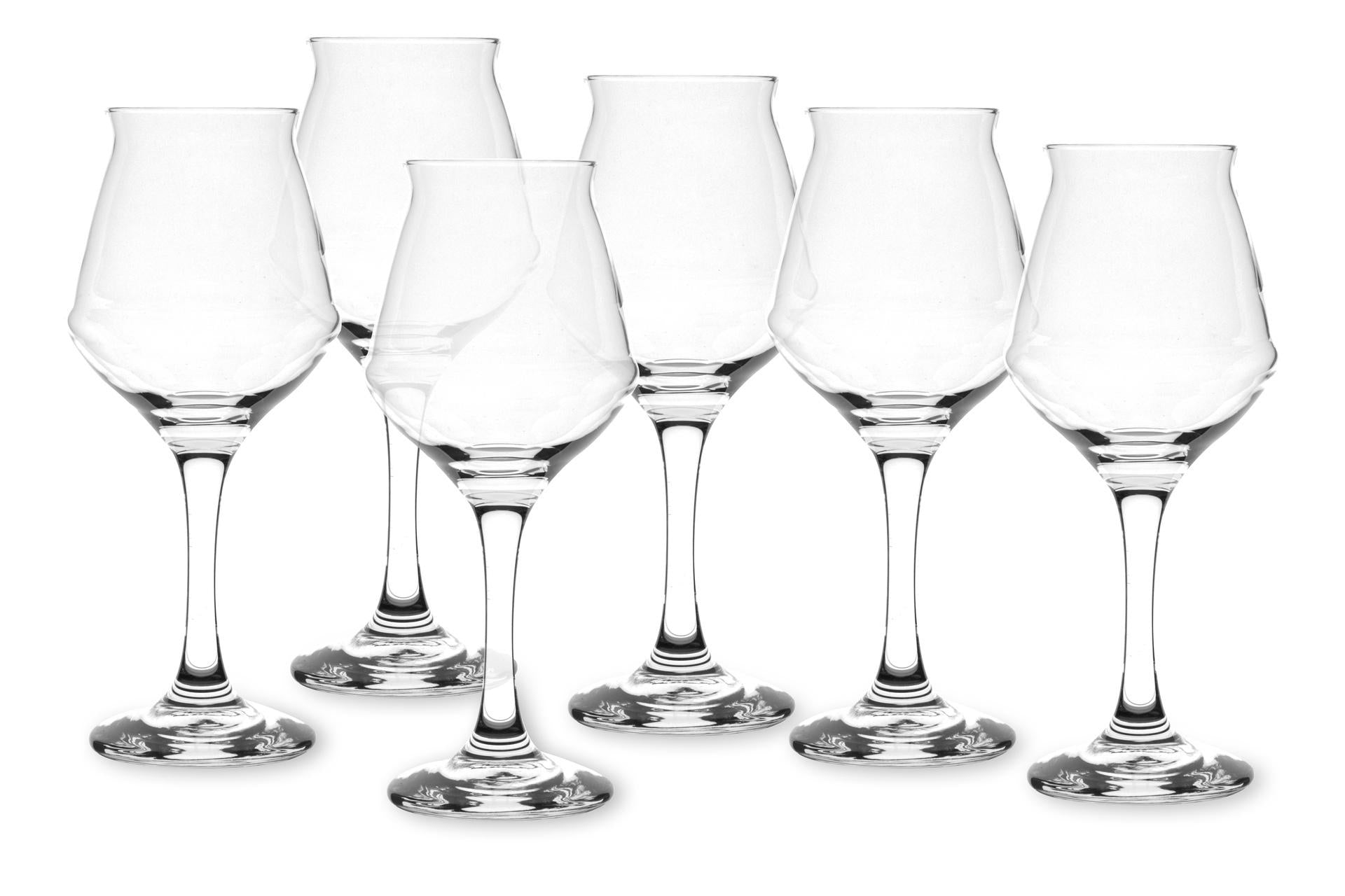 Borgonovo Bier Sommelier Set 6 Calici Birra 400 ml - Calice in Vetro per Degustazione Birre Artigianali  - Set 6 Pz