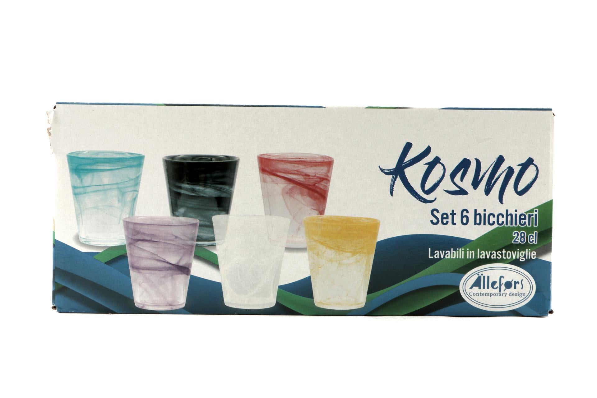 Import Tavola Kosmo Set 6 Bicchieri Acqua 28 cl - In Vetro Colorato Con Effetto a Vortice - Set 6 Pz 5