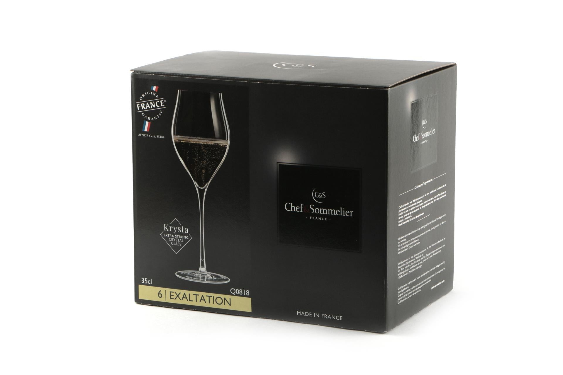 Arcoroc Exaltation Calice Flute 35 cl - Collezione Innovativa per Vini Spumanti - Set 6 Pz 3