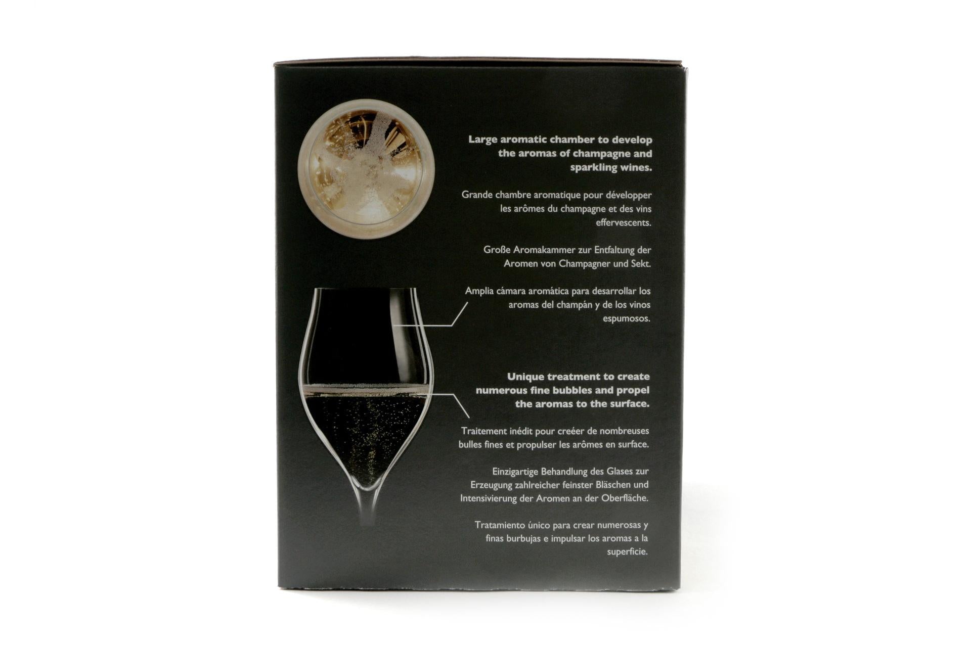 Arcoroc Exaltation Calice Flute 35 cl - Collezione Innovativa per Vini Spumanti - Set 6 Pz 6