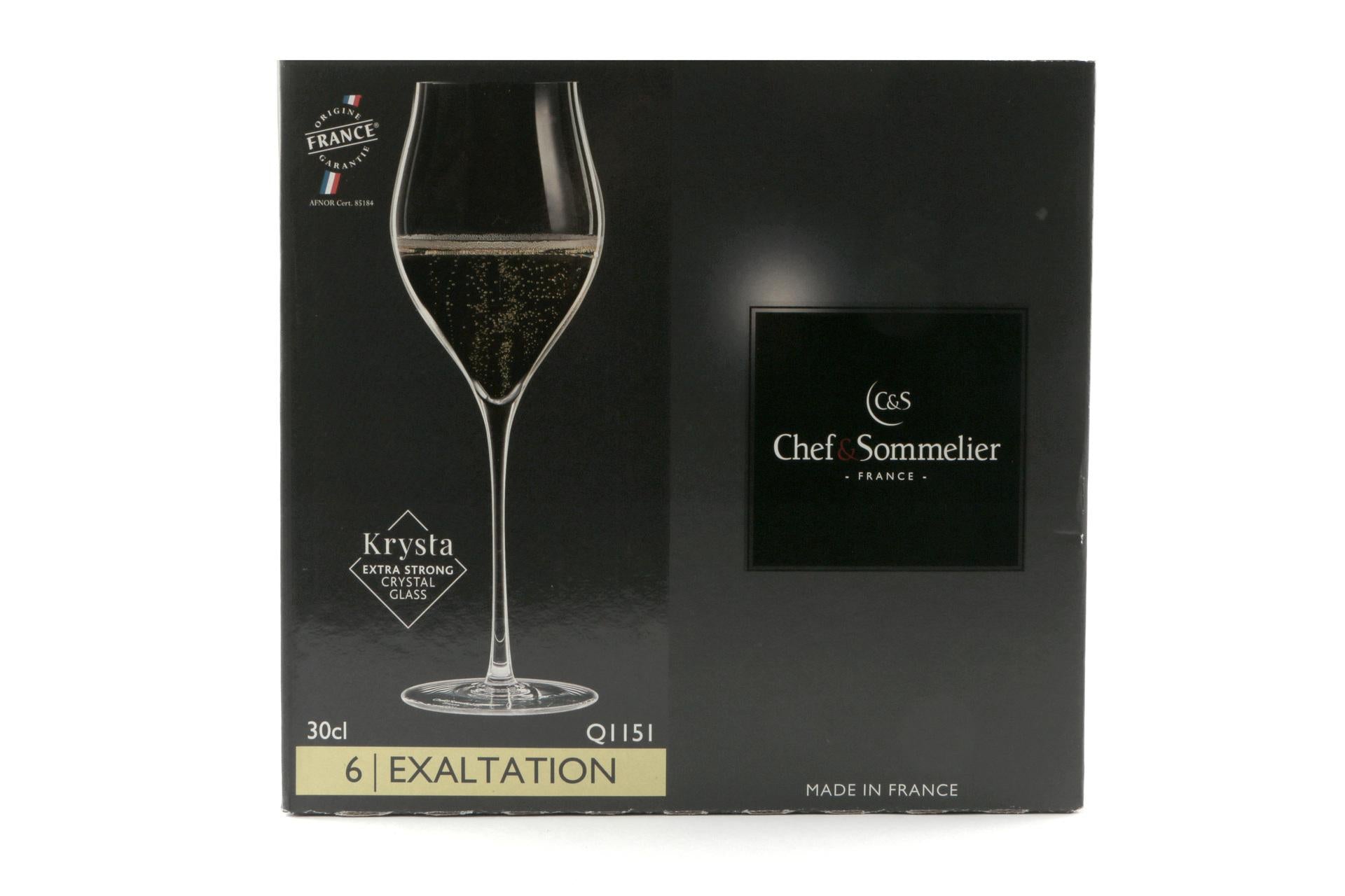 Arcoroc Exaltation Calice Flute 30 cl - Collezione Elegante e Innovativa per Vini Spumanti - Set 6 Pz 5