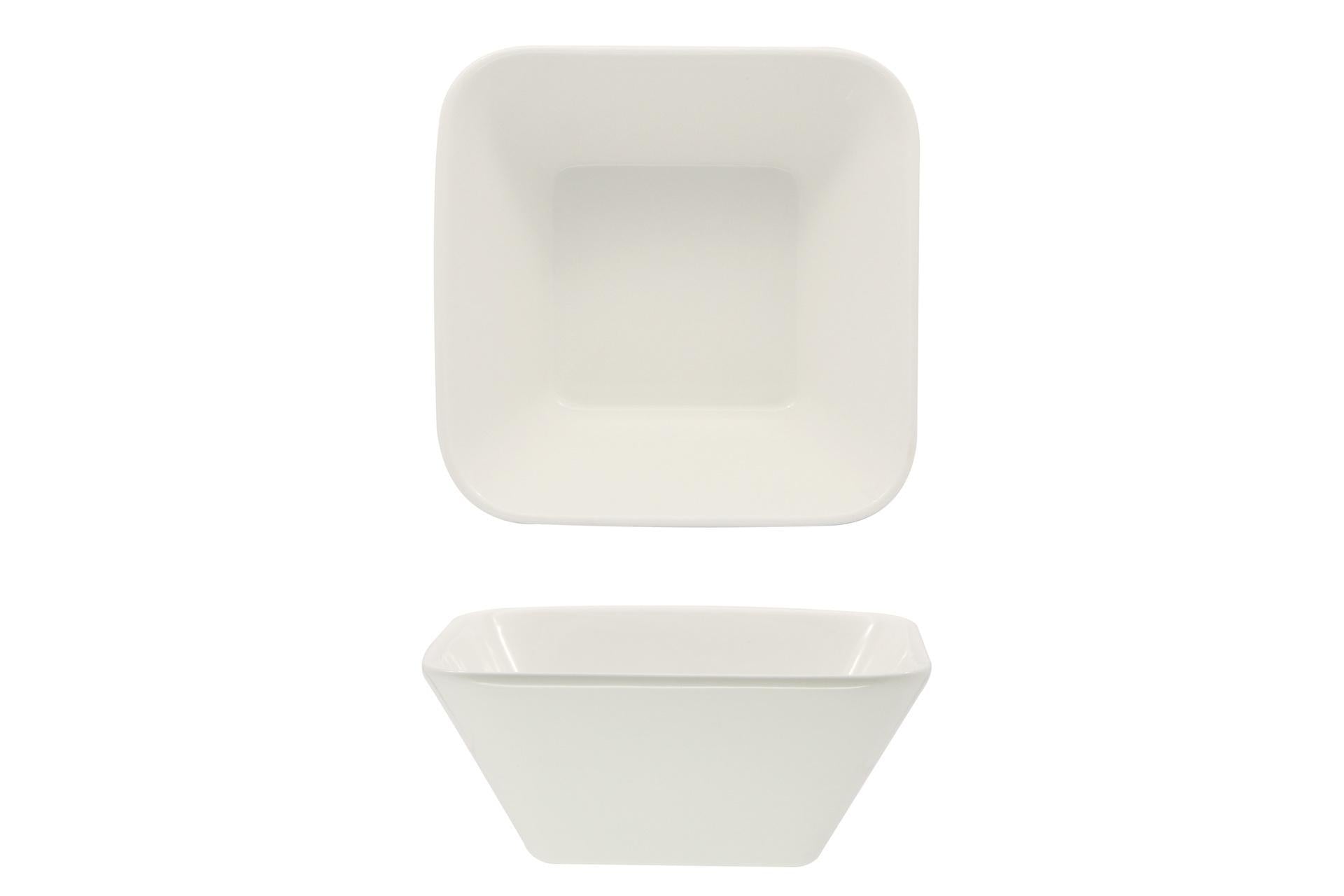 Import Tavola Professional Coppetta Quadra B.B. White 11.2 x 11.2 x 5.6 cm In Porcellana Bianca - Set 8 Pz