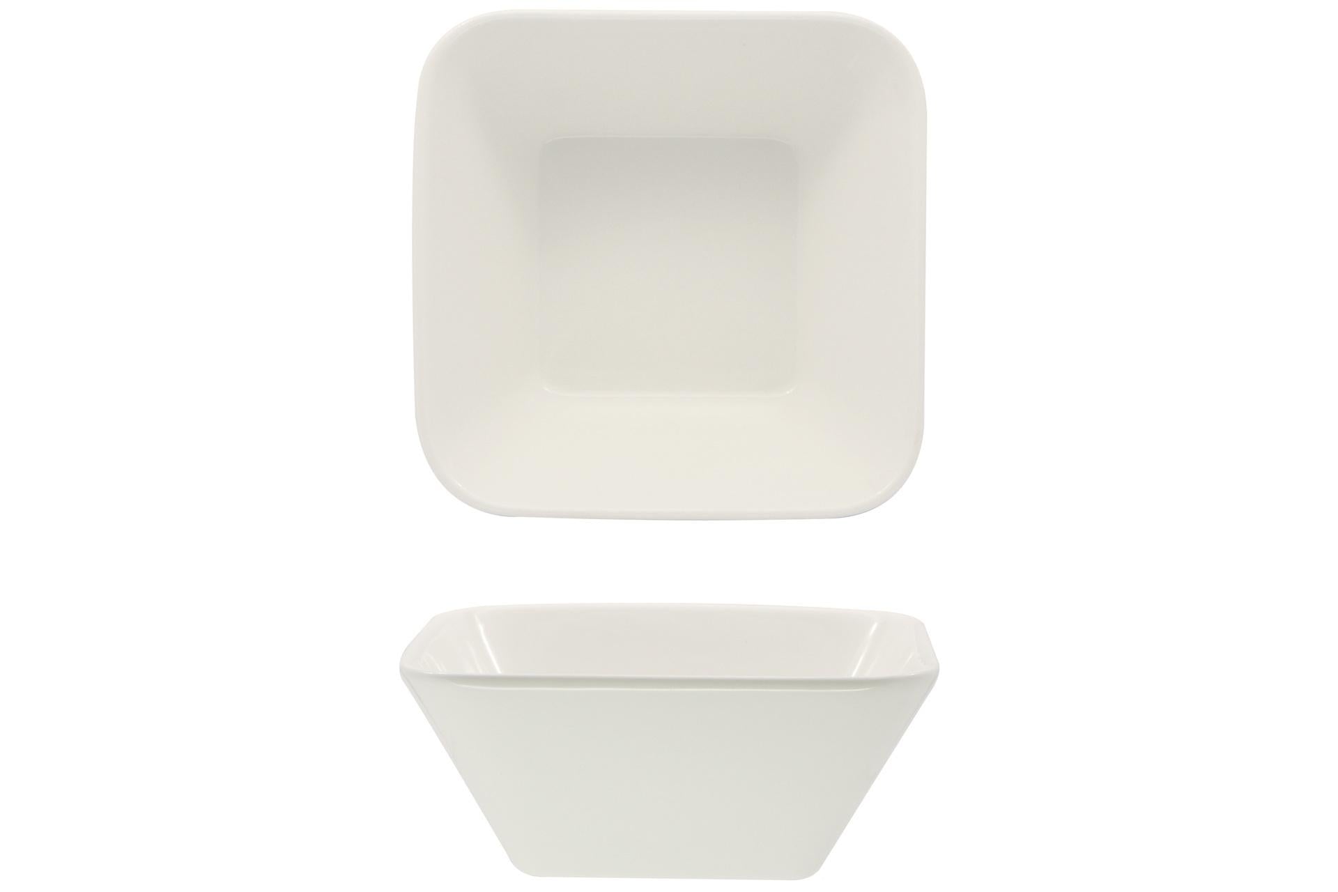 Import Tavola Professional B.B. White Coppa Quadra 19.5x19.5x8 cm In Porcellana Bianca - Set 4 Pz
