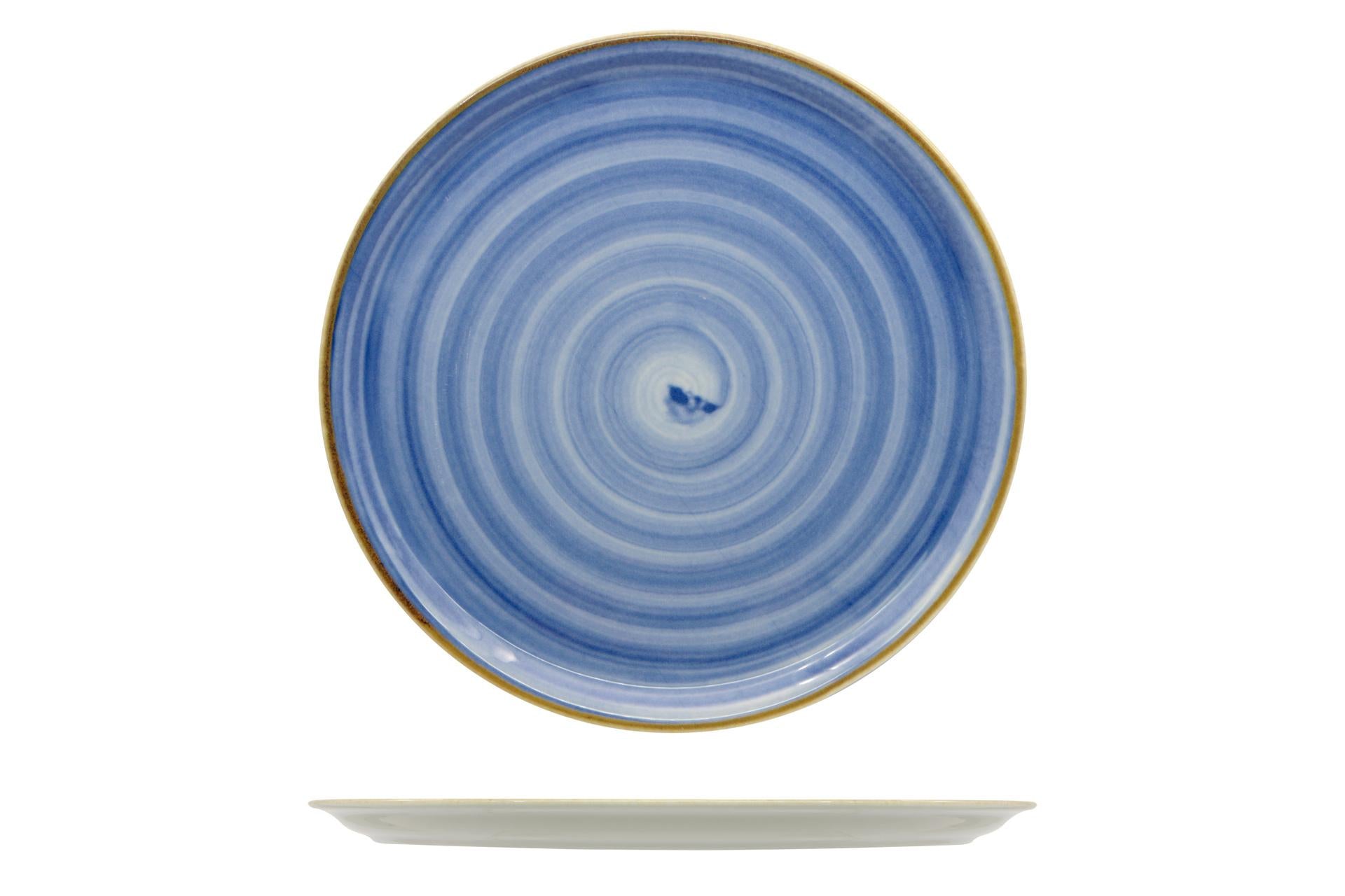 Saturnia Circus Spirale Blu Piatto Pizza Ø33 cm - Set 6 Pz