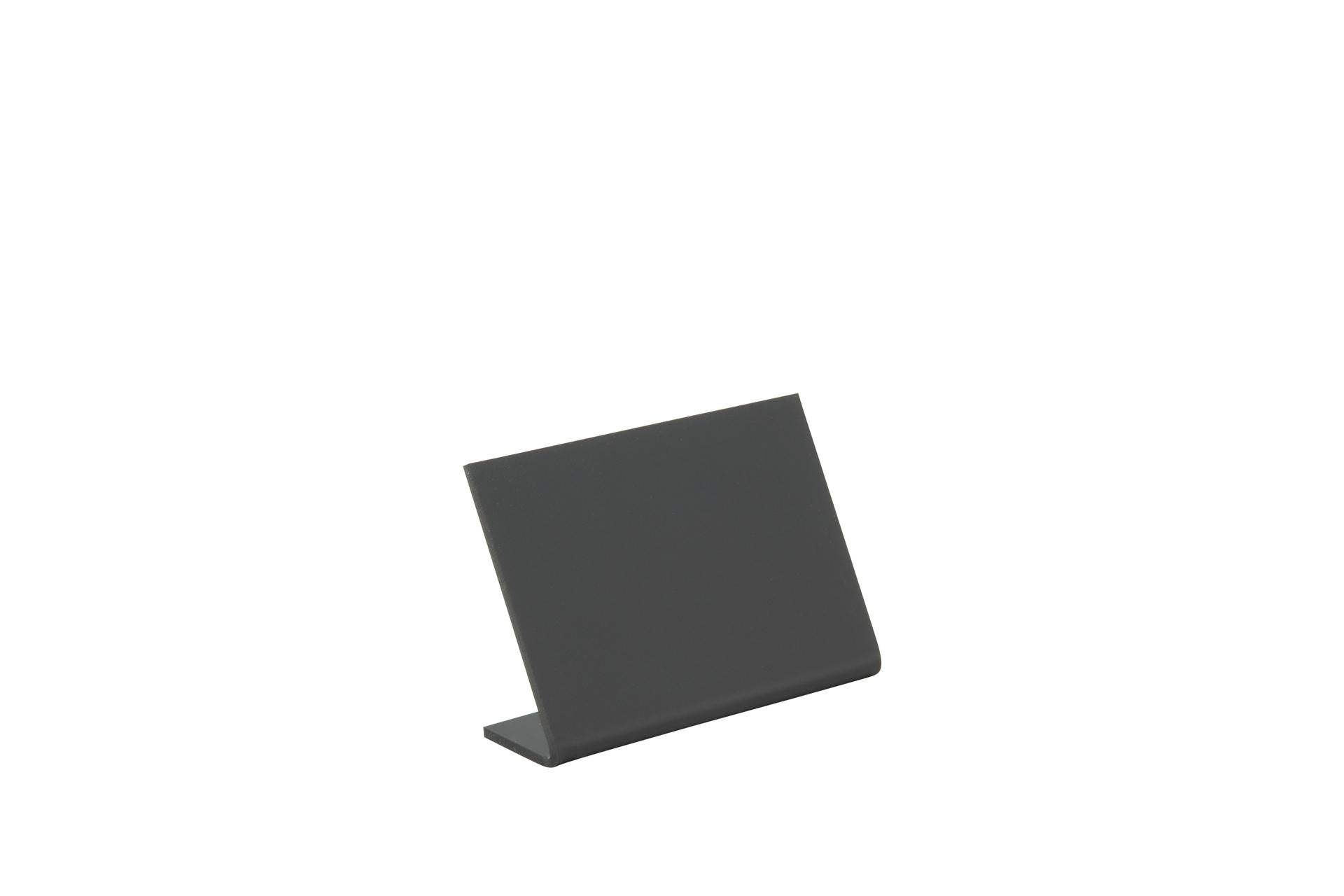 Securit Set 5 Lavagne da Tavola A8 - 7.5 x 3.5 x H.7 cm In Acrilico Nero a Forma di L - Set 5 Pz