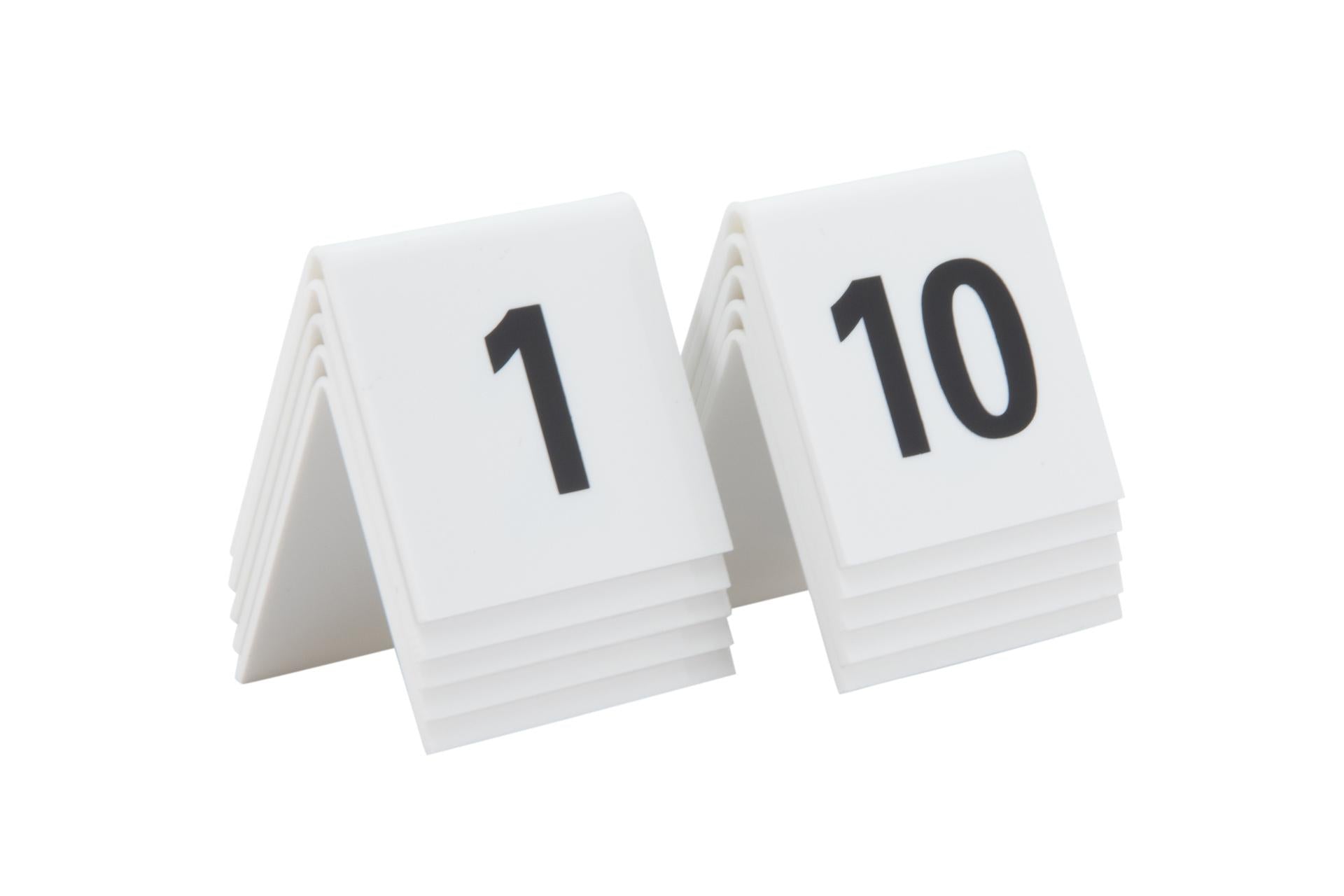 Securit Segnaposto Numeri 1-10 - Segnatavoli In Acrilico Rigido Lavabili e Impilabili