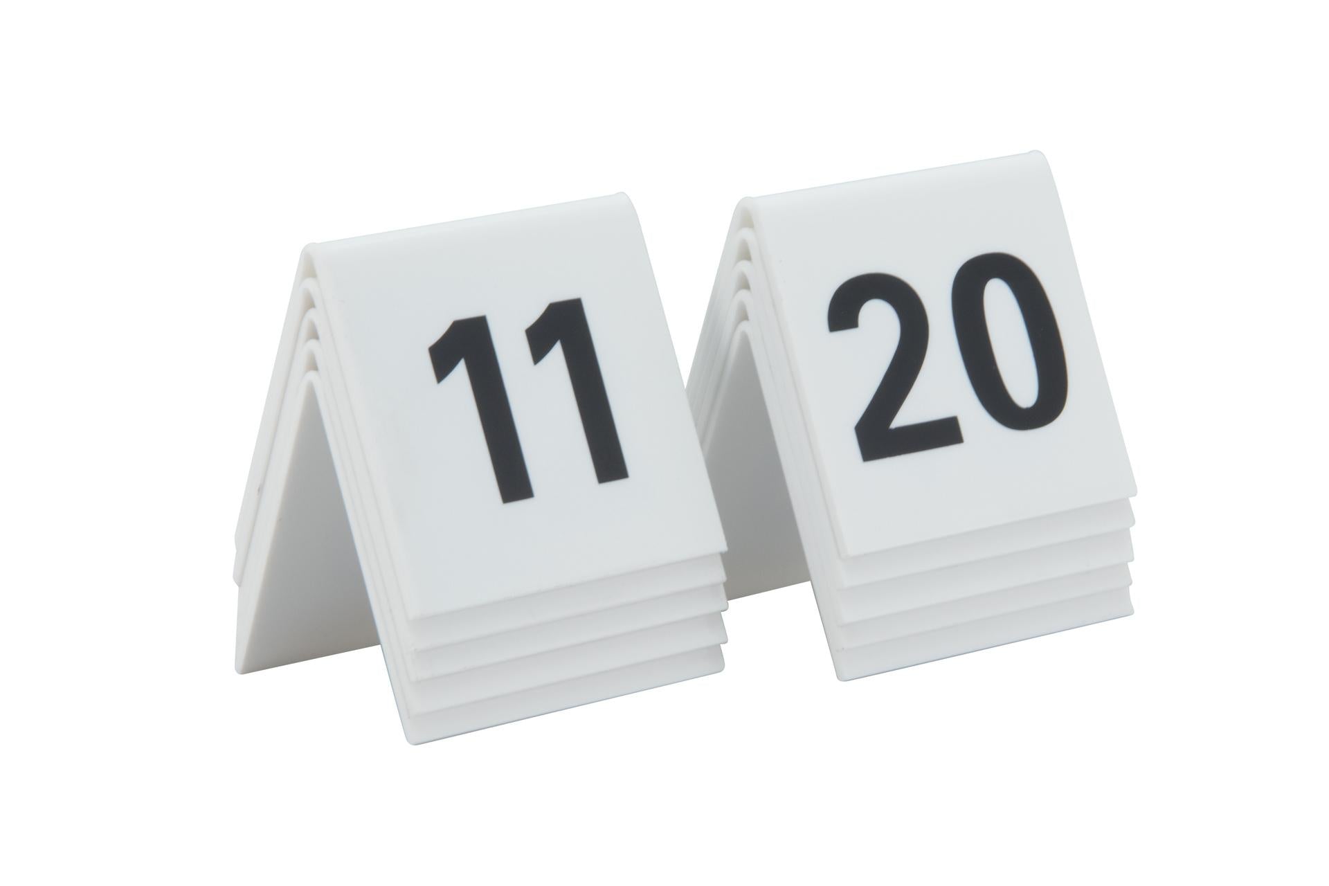 Securit Segnaposto Numeri 11-20 - Segnatavoli In Acrilico Rigido Lavabili e Impilabili
