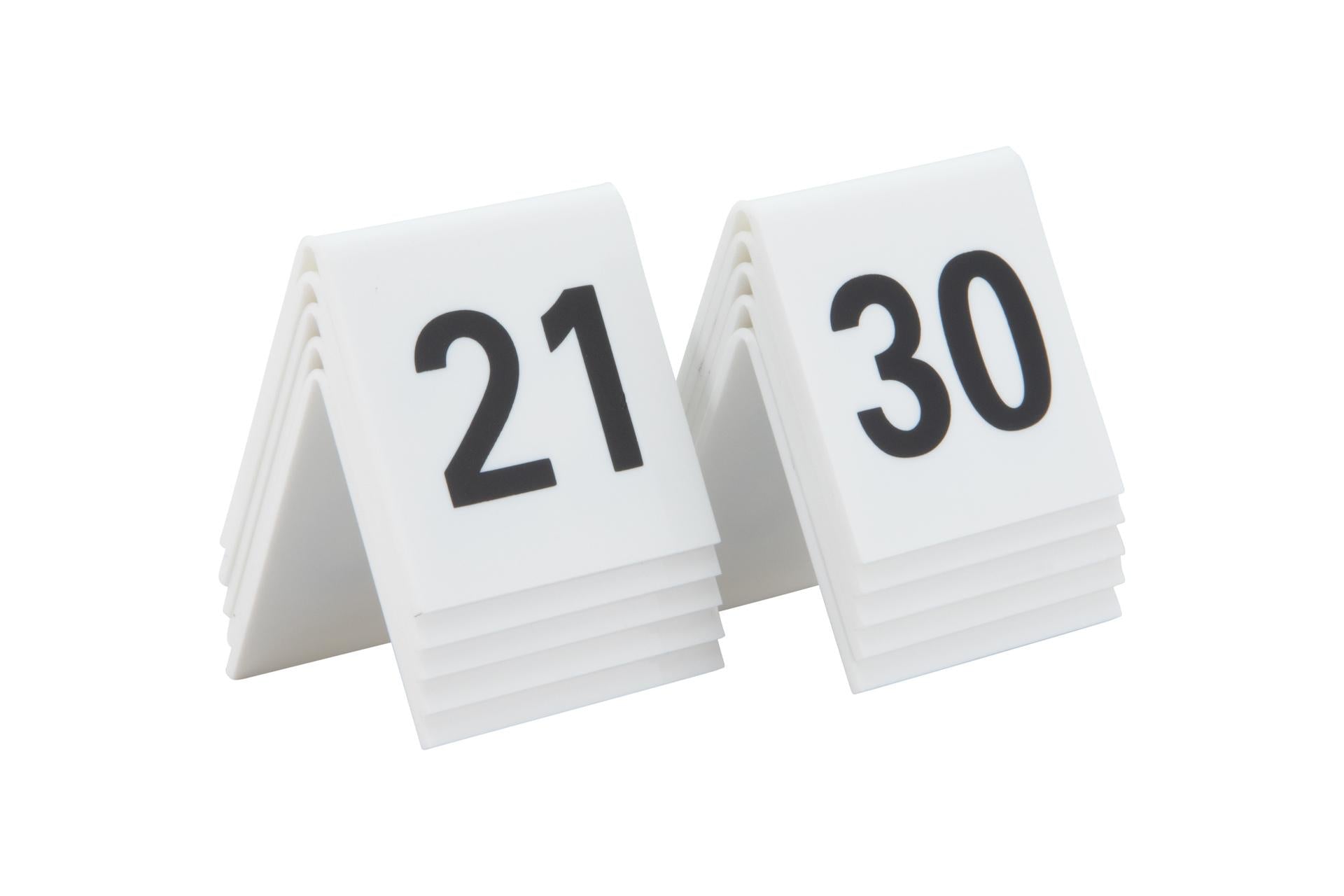 Securit Segnaposto Numeri 21-30 - Segnatavoli In Acrilico Rigido Lavabili e Impilabili