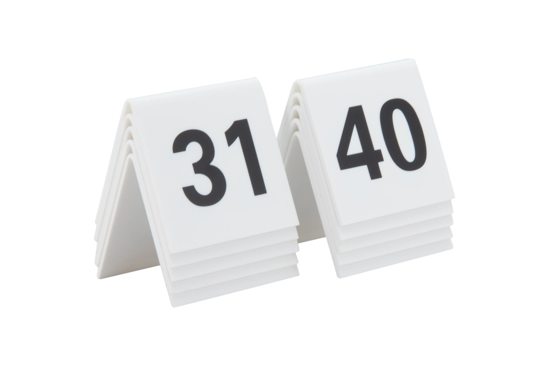 Securit Segnaposto Numeri 31-40 In Acrilico Rigido - Segnatavoli Lavabili e Impilabili