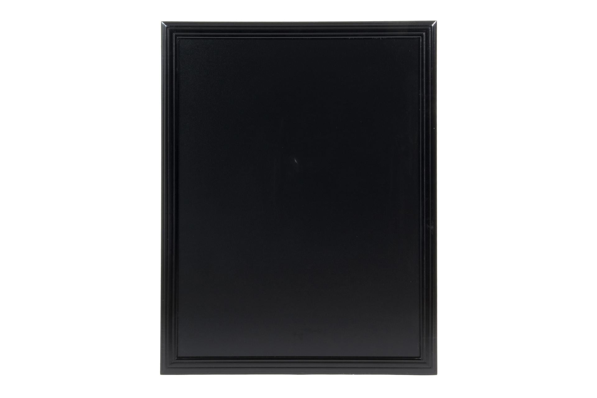 Securit Lavagna da Parete Rettangolare 70x90 cm - Cornice Nera In Legno Duro, Superficie Doppia Antigraffio e Anti Urto