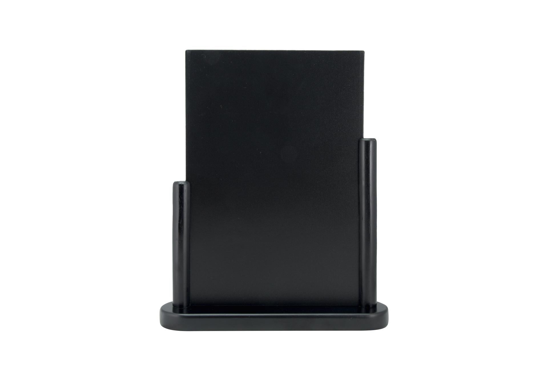 Securit Elegant Lavagna da Tavolo Modello Medio A5 - 20 x 6 x H.23.3 cm Colore Nero Con Base In Legno di Faggio 1