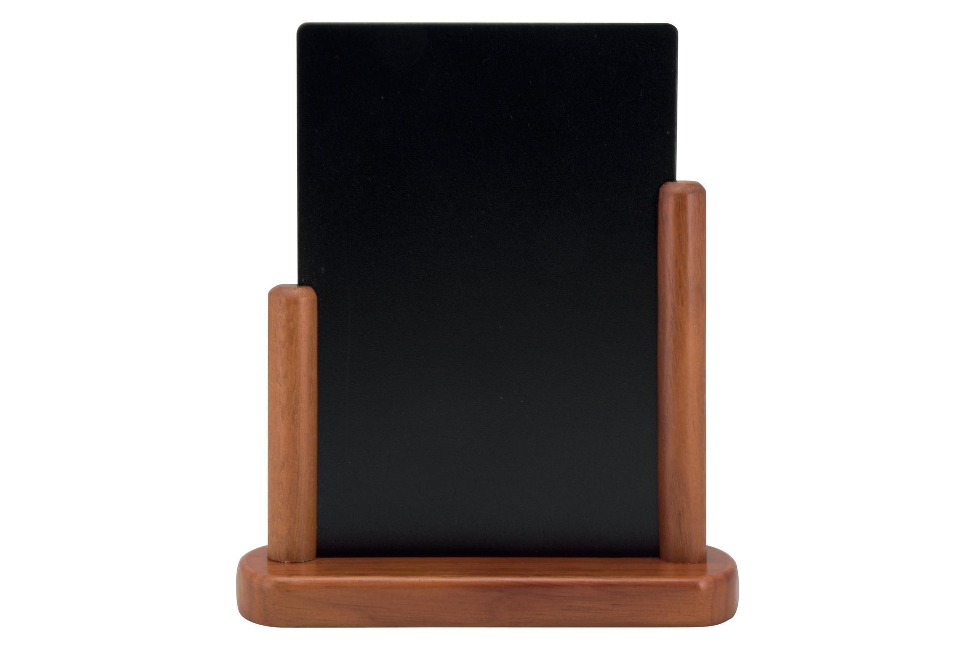 Securit Elegant Lavagna da Tavolo Grande A4 - 27x7.1xH32.3 cm Con Base In Legno Mogano 1